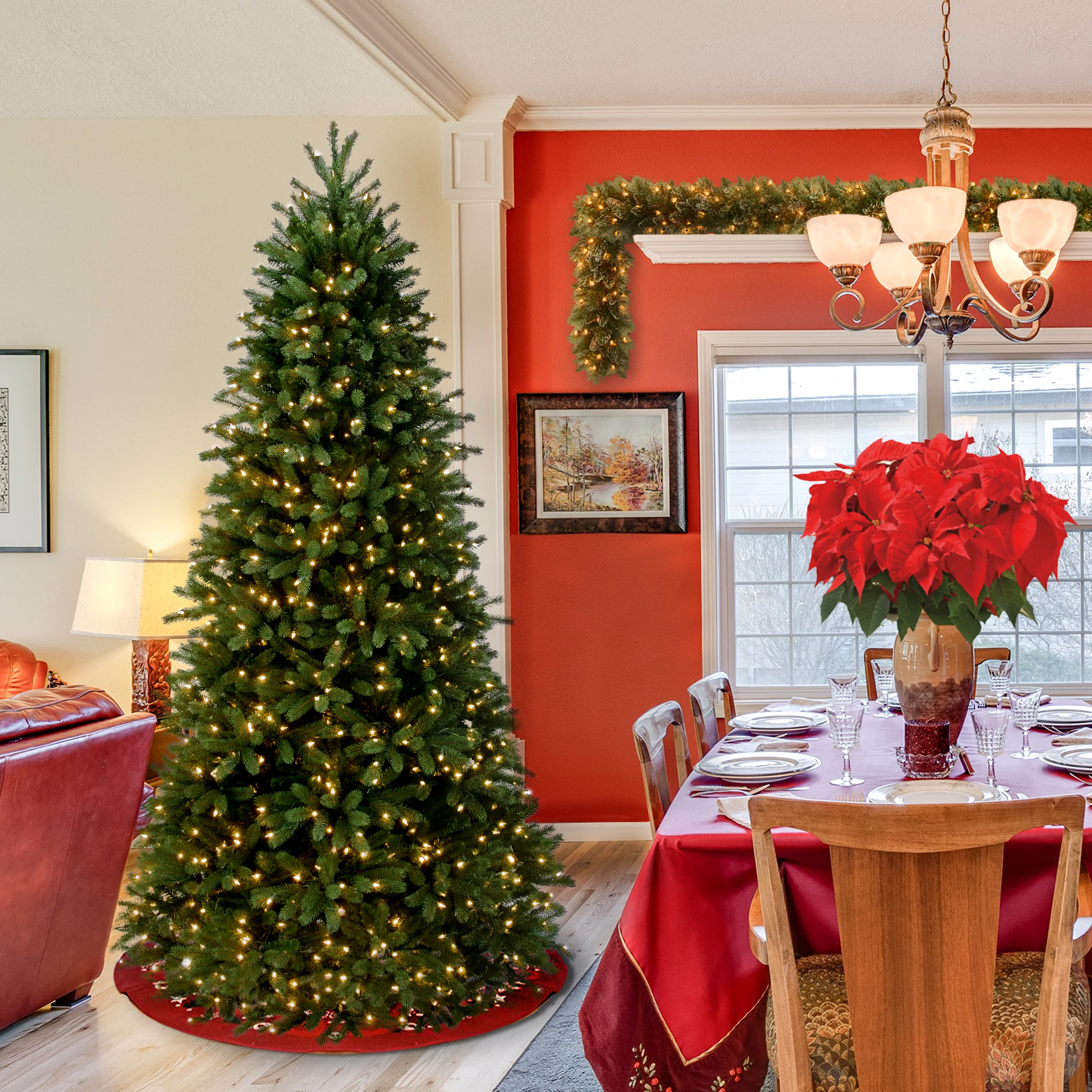 6.5 ft. Pre-Lit Jersey Fraser Fir Slim Tree with Clear Lights, Plug-In - Image 3