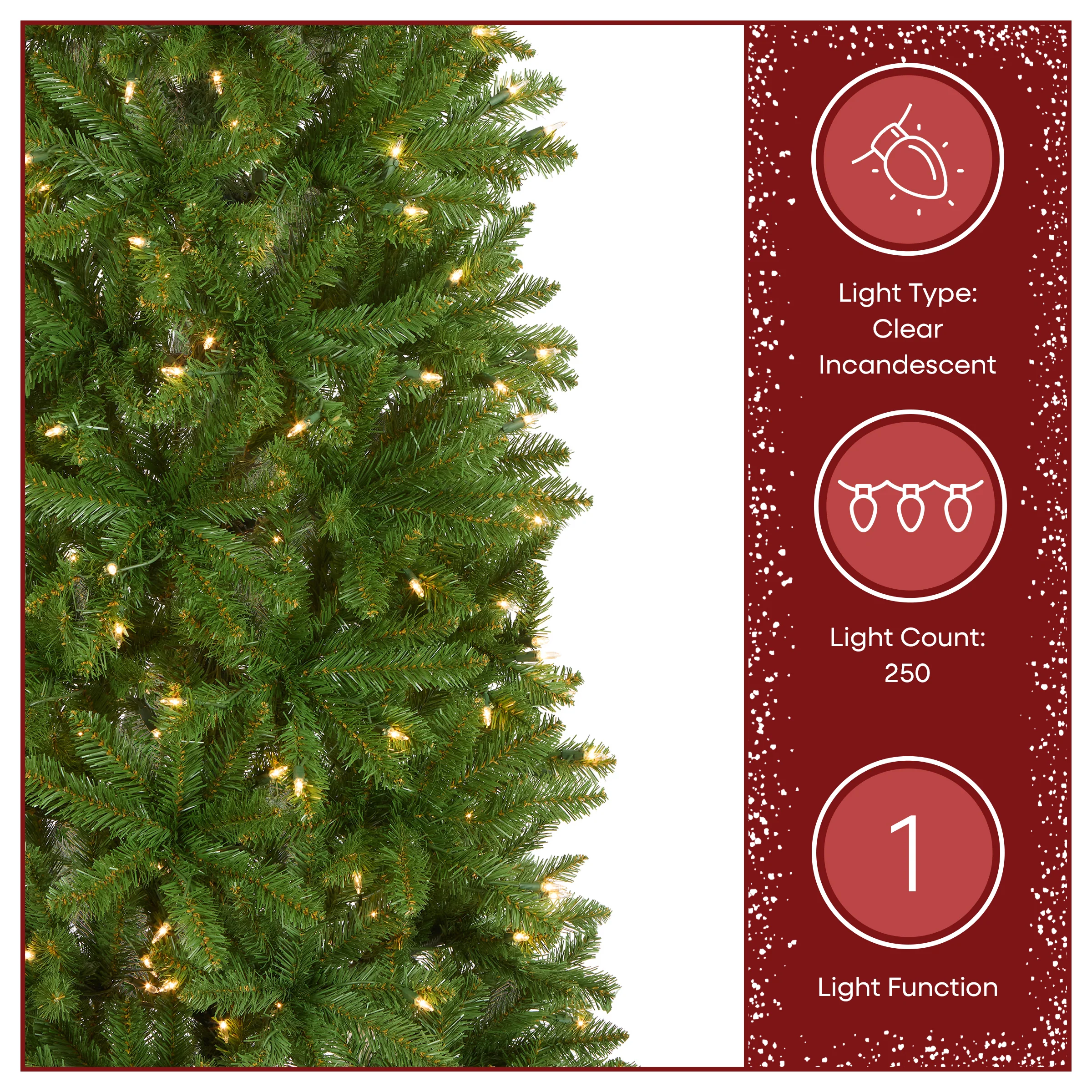 6.5 ft. Pre-Lit Kingswood Fir Pencil Tree with Clear Lights - Image 6