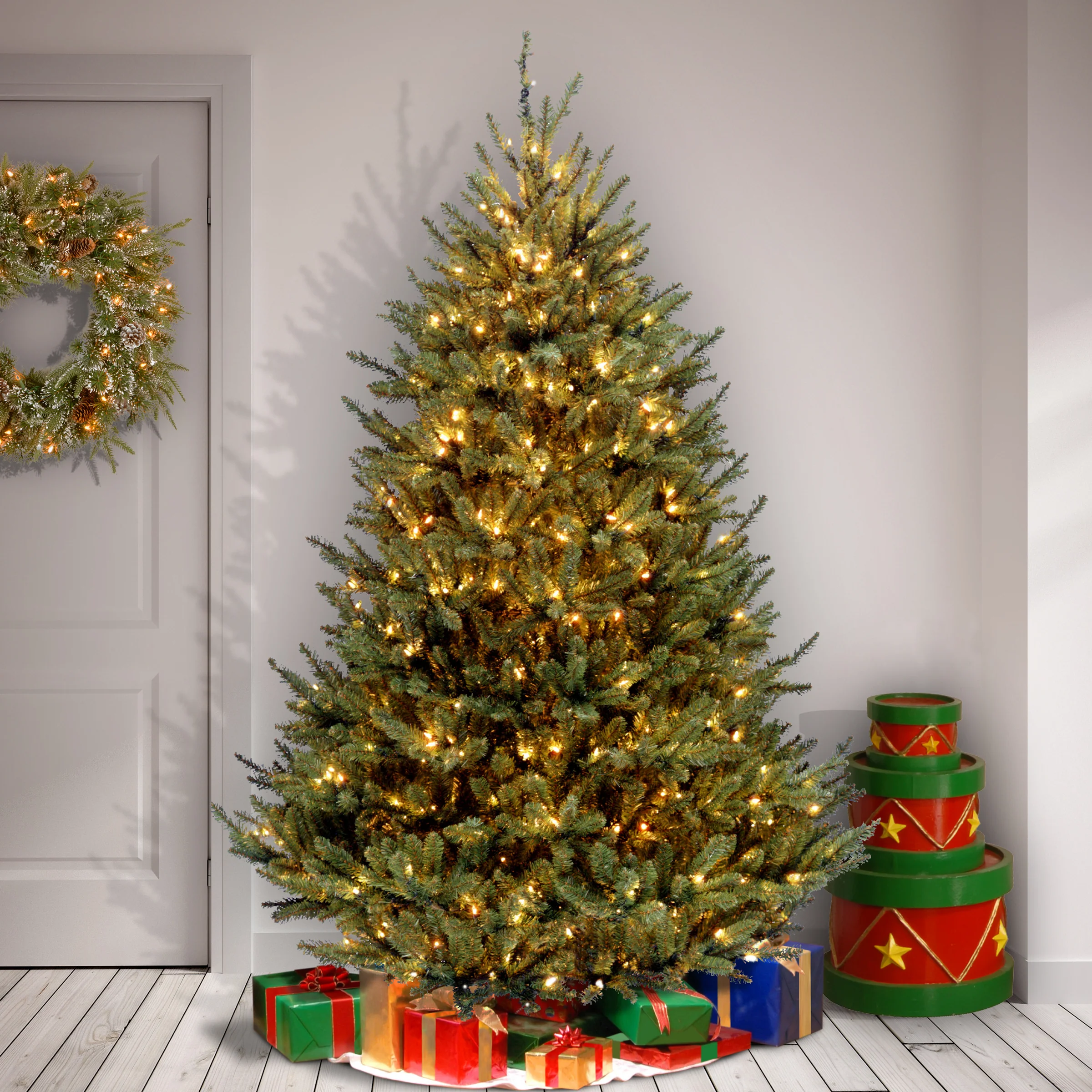 6.5 ft. Pre-Lit Natural Fraser Fir Medium Tree with Clear Lights - Image 2