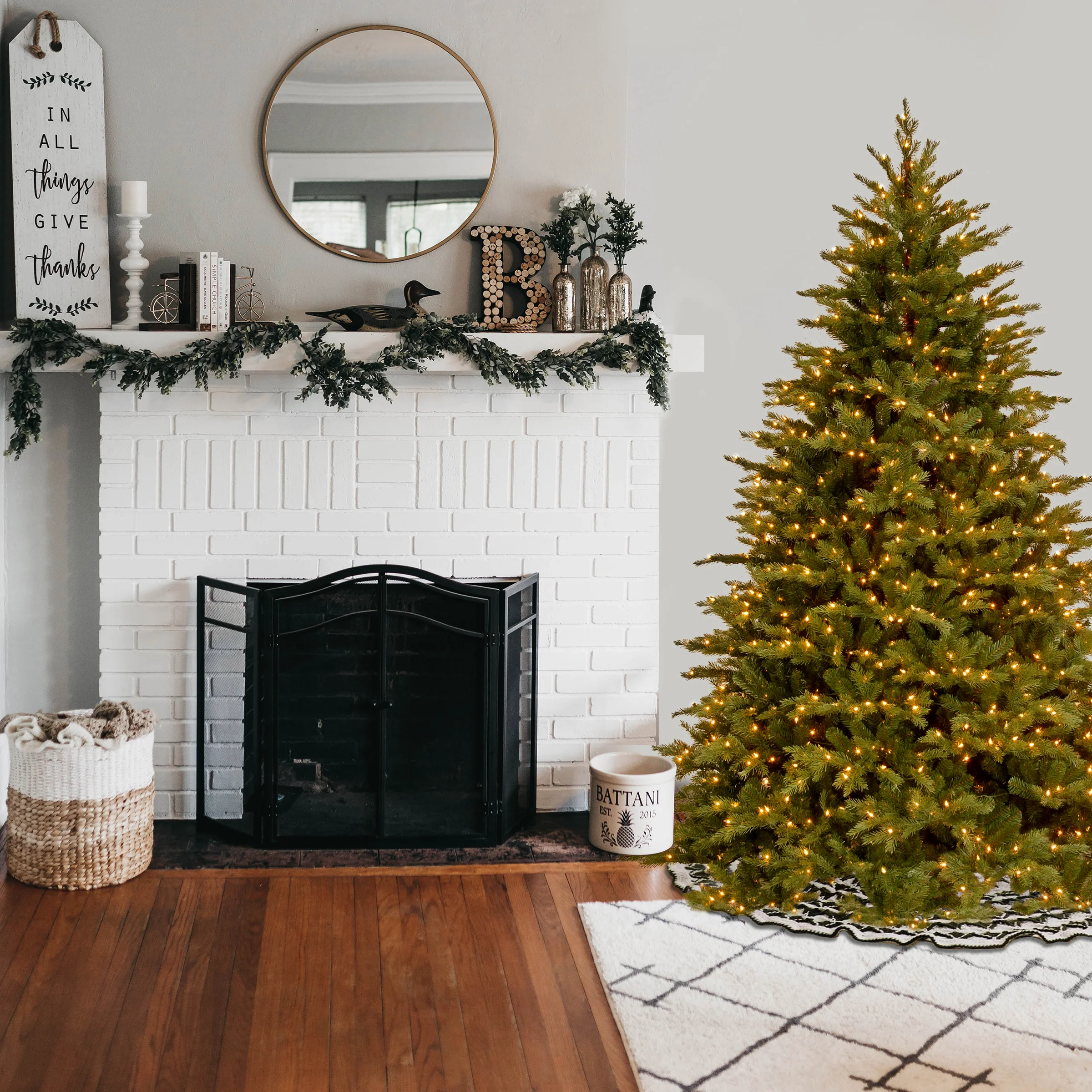 6.5 ft. Pre-Lit Nordic Spruce Tree with Clear Lights, Plug-In - Image 2