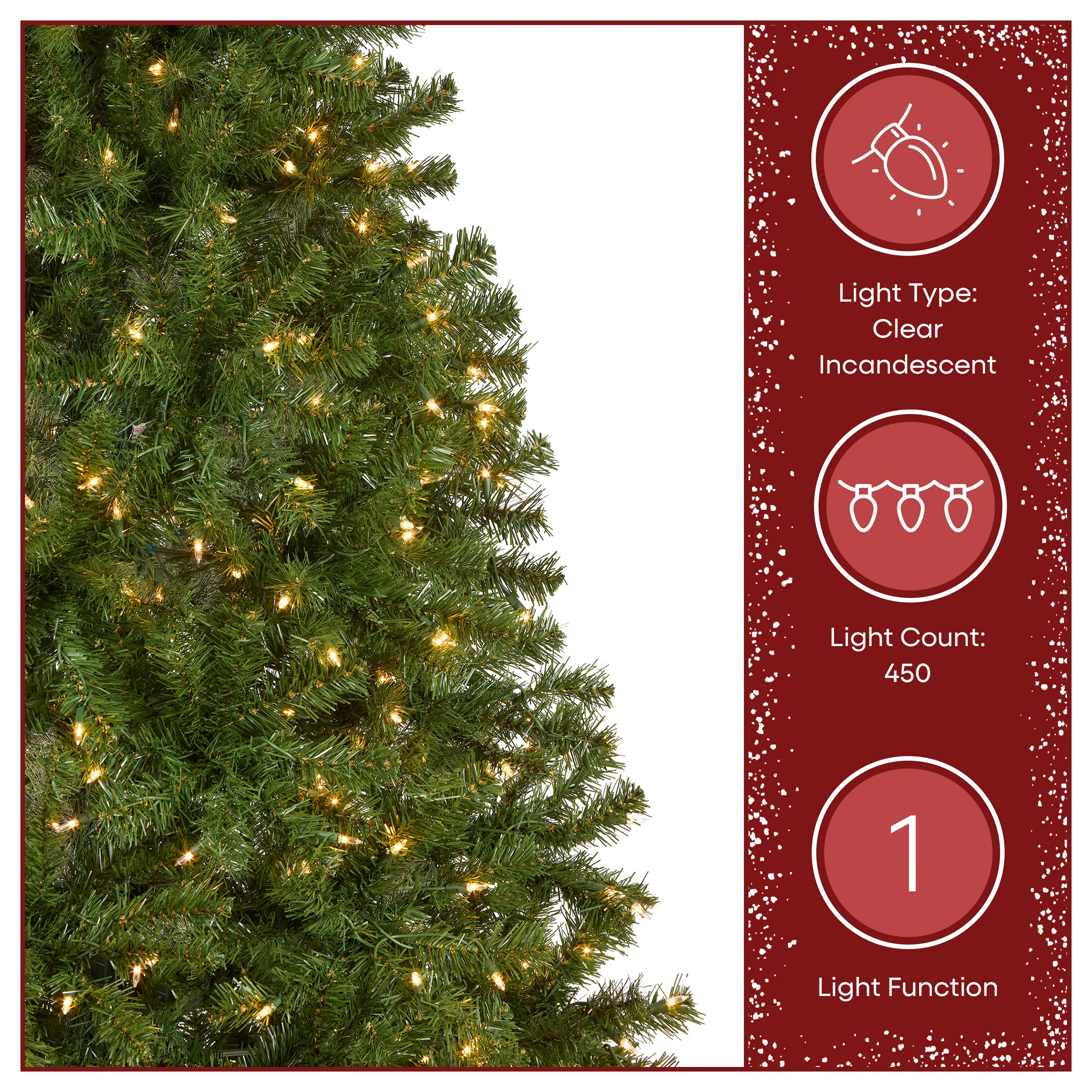 6.5 ft. Pre-Lit North Valley Spruce Tree with Clear Lights, Plug-In - Image 5
