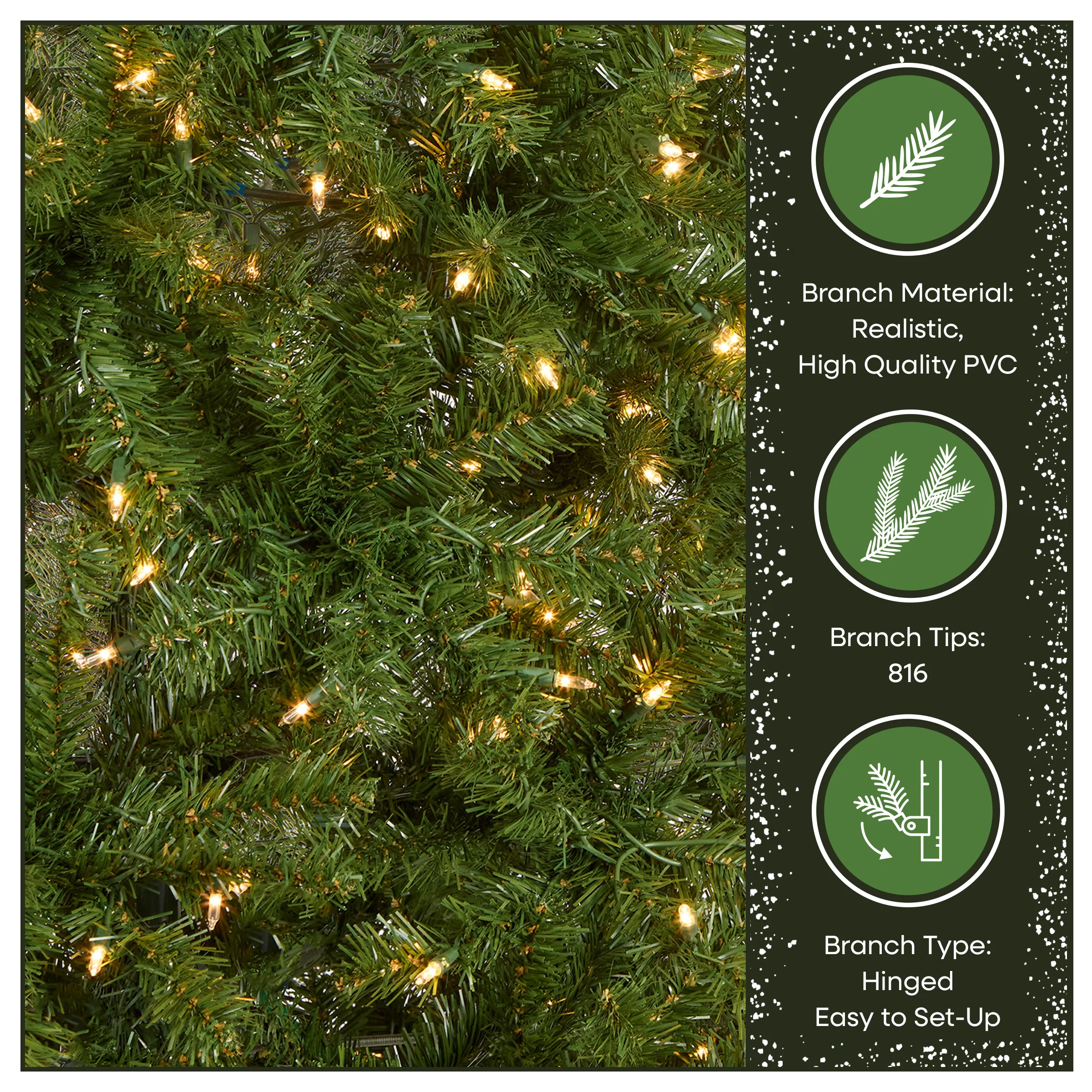 6.5 ft. Pre-Lit North Valley Spruce Tree with Clear Lights, Plug-In - Image 6