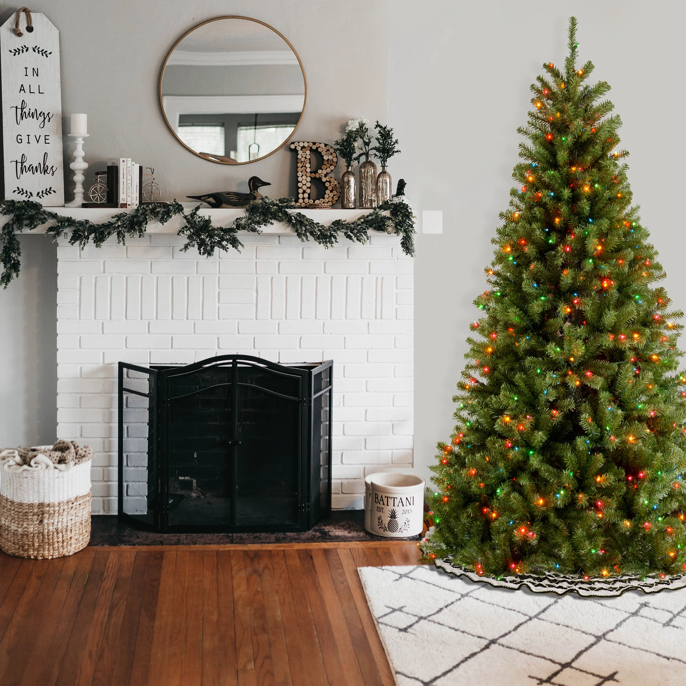 6.5 ft. Pre-Lit North Valley Spruce Tree with Multicolor Lights, Plug-In - Image 3