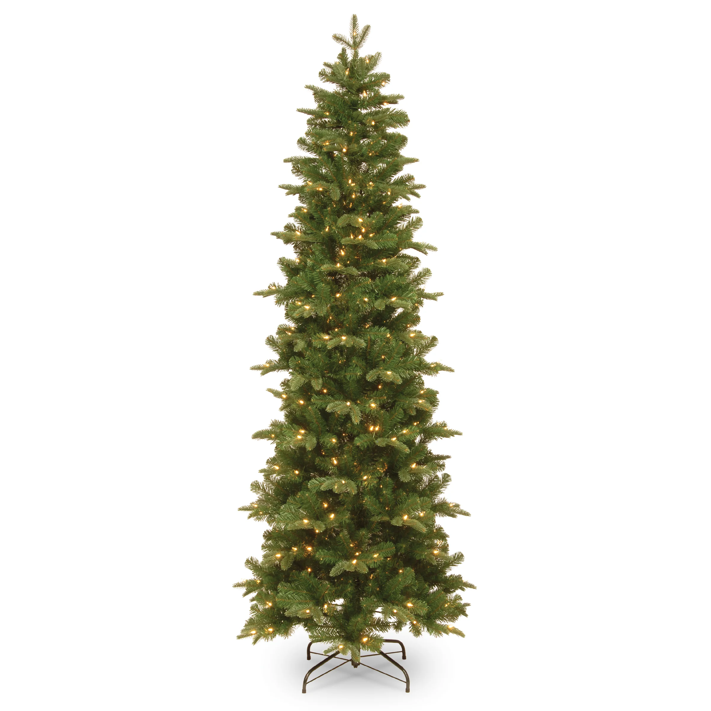 6.5 ft. Pre-Lit Prescott Pencil Slim Tree with Clear Lights, Plug-In