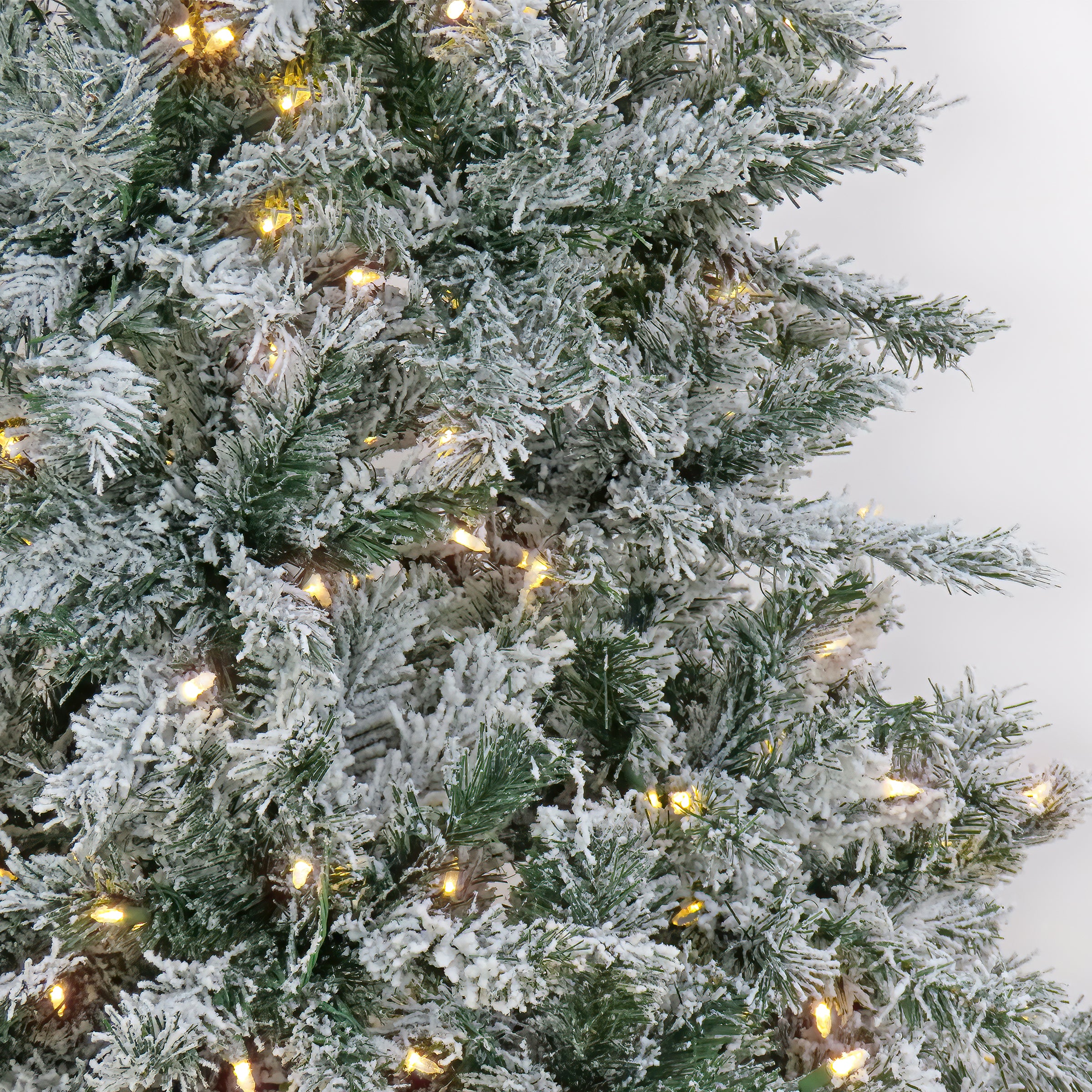 6.5 ft. Pre-Lit Snowy Harwich Hinged Tree with PowerConnect Warm White LED Lights, Plug-In - Image 3