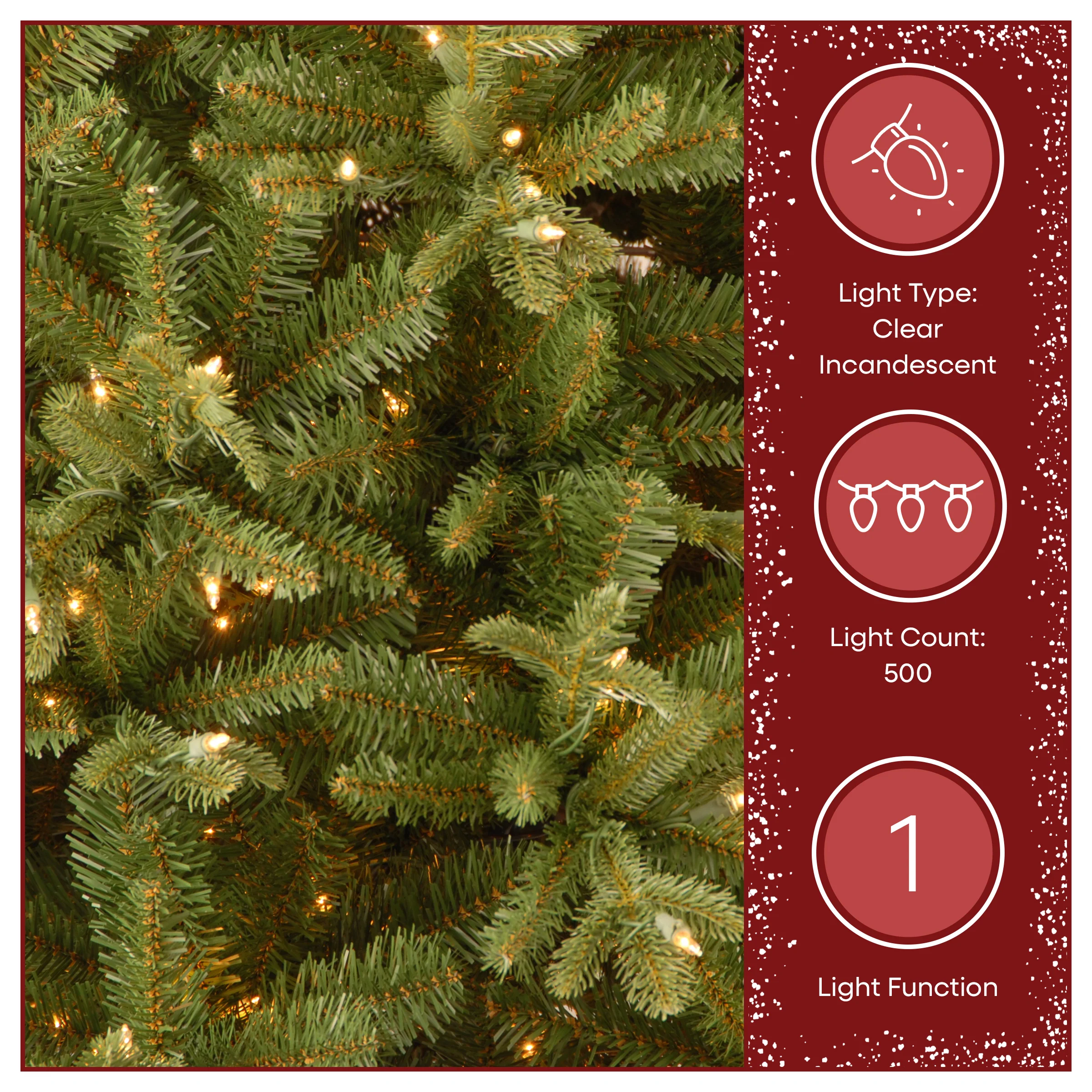 6.5 ft. Pre-Lit Tiffany Fir Slim Tree with Clear Lights PE Branch Tips, Plug-In - Image 5