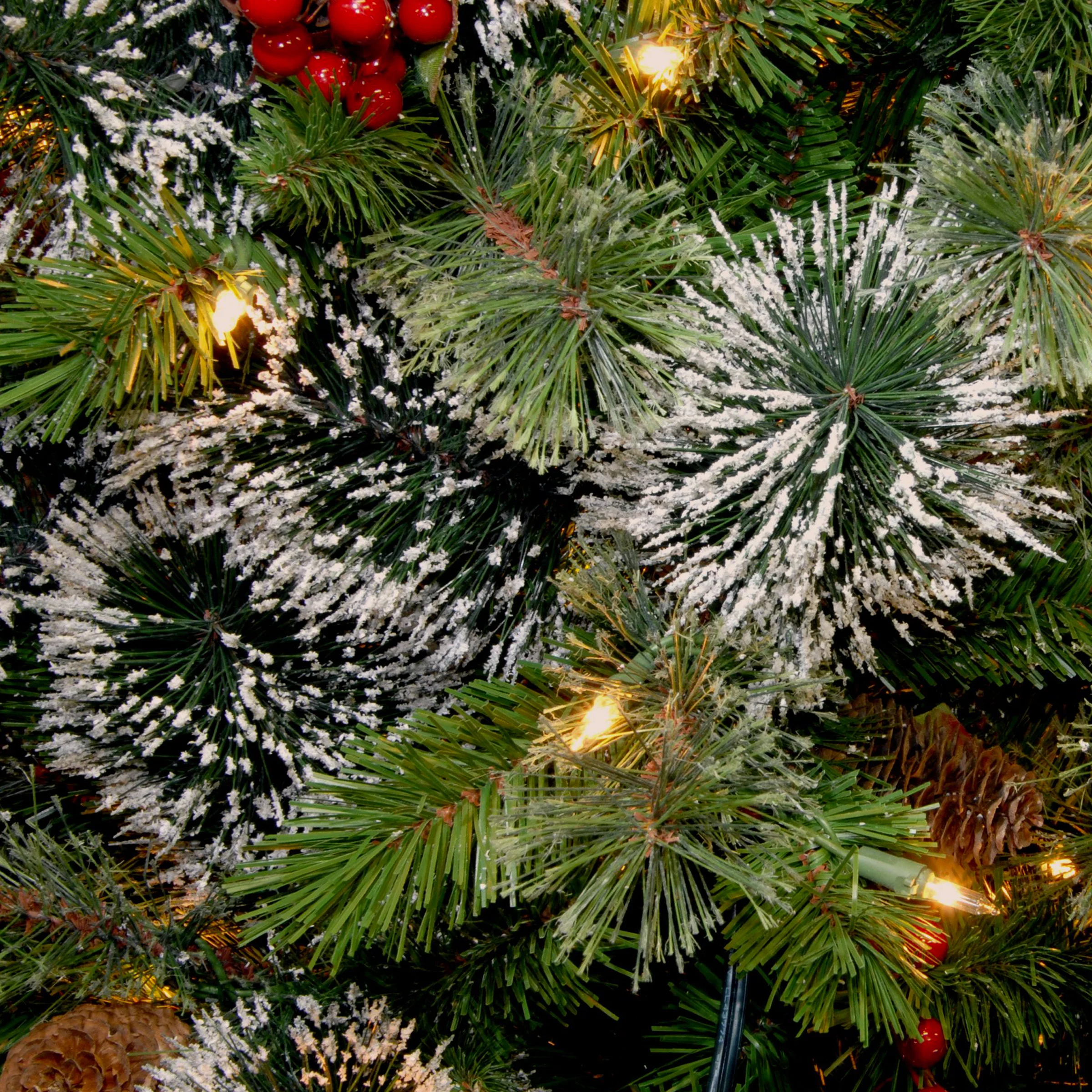 6.5 ft. Pre-Lit Wintry Pine Slim Tree with Clear Lights - Image 3