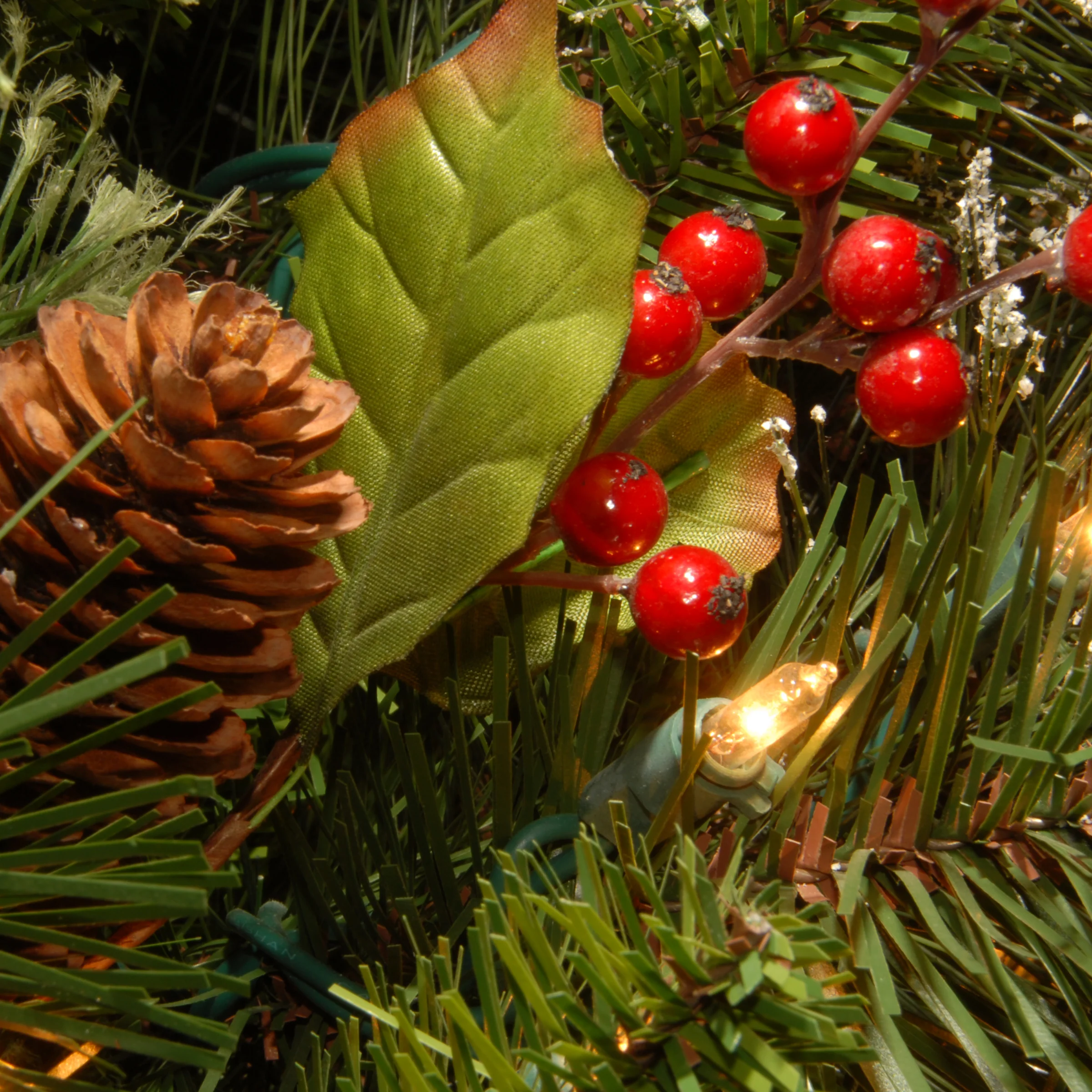 6.5 ft. Pre-Lit Wintry Pine Slim Tree with Clear Lights - Image 4