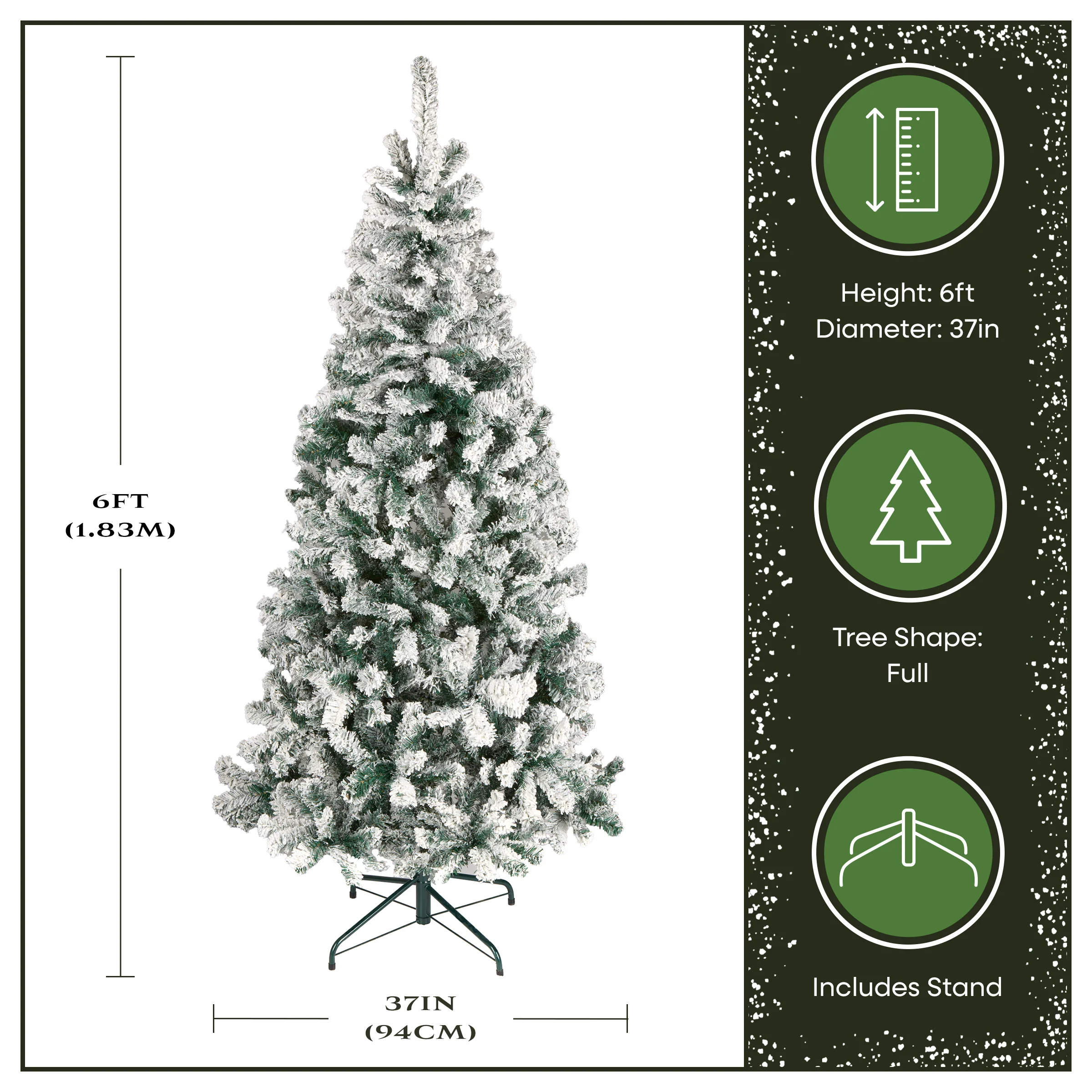 6 ft. Acacia Flocked Tree - Image 4