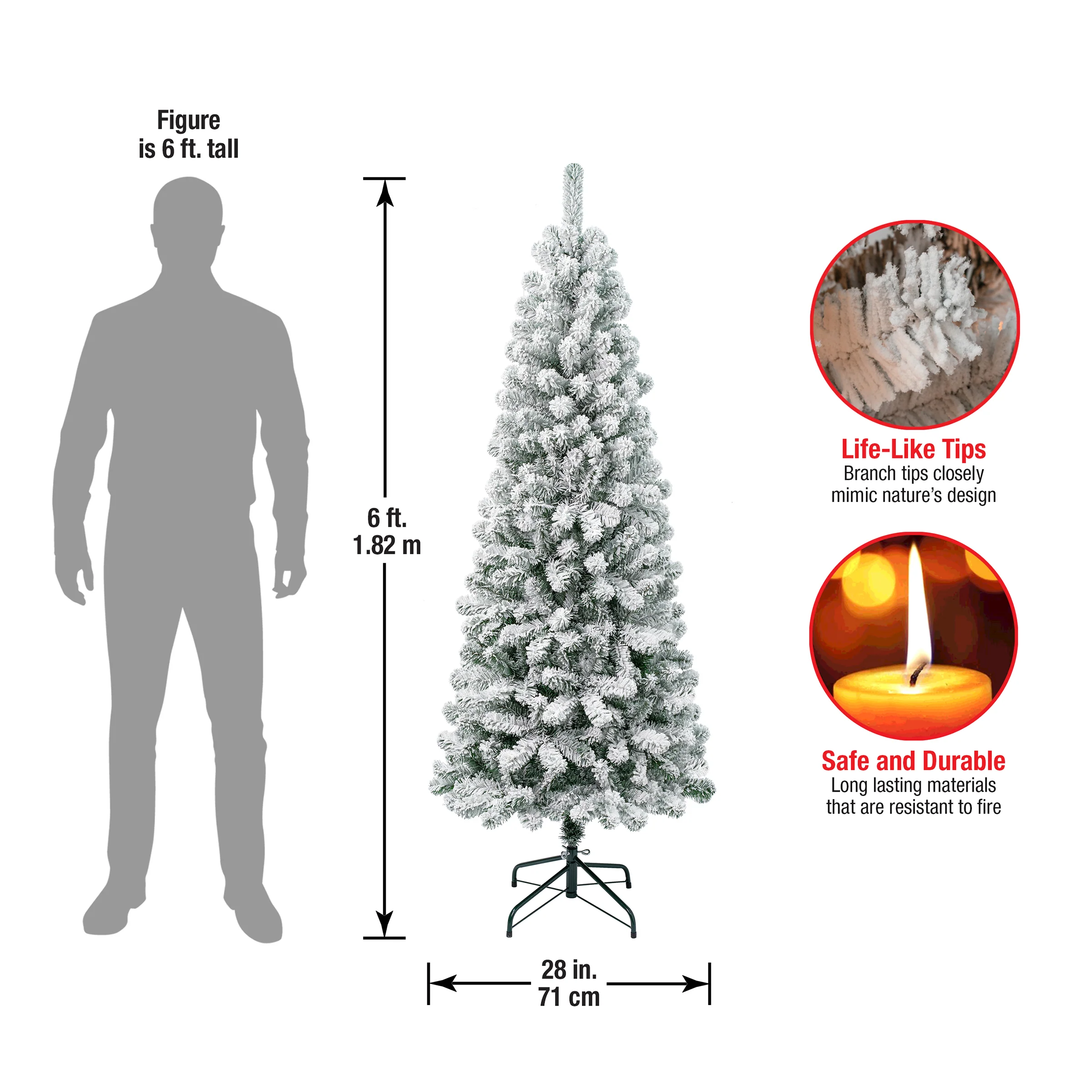 6 ft. Acacia Medium Flocked Tree - Image 4