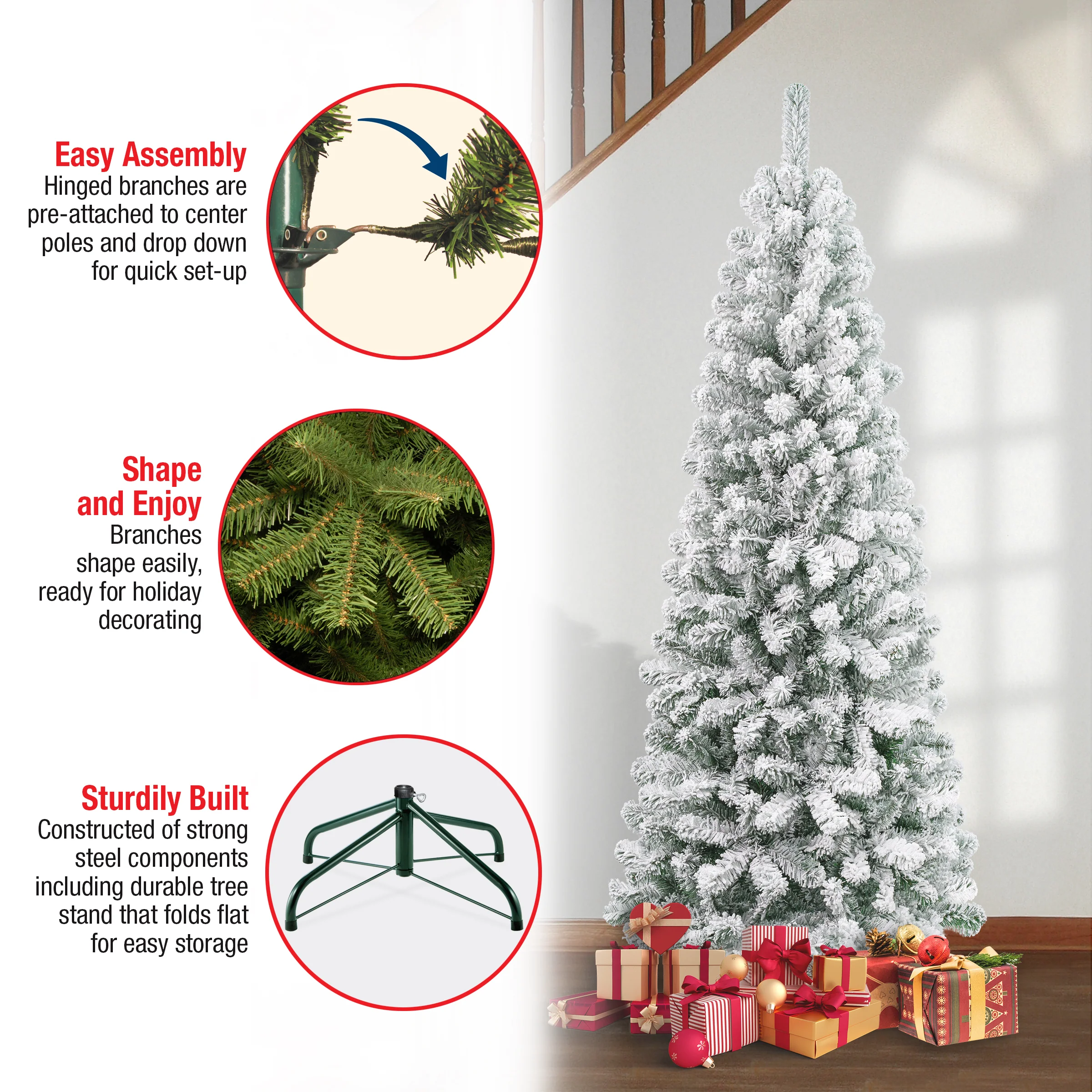 6 ft. Acacia Medium Flocked Tree - Image 5