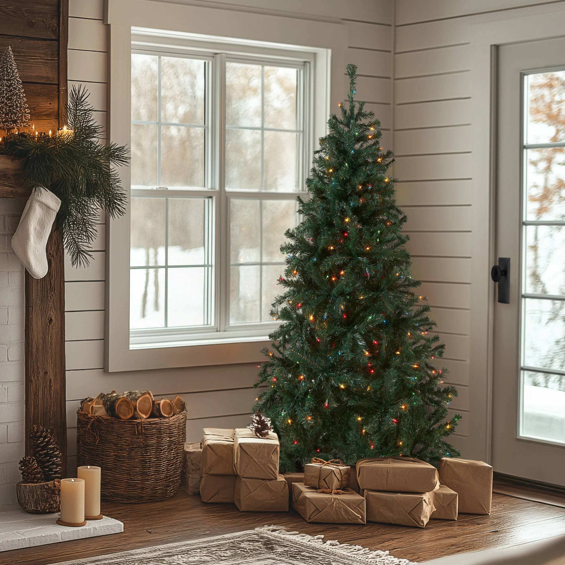 6 ft. Acacia Tree with Multicolor Lights, Plug-In - Image 2