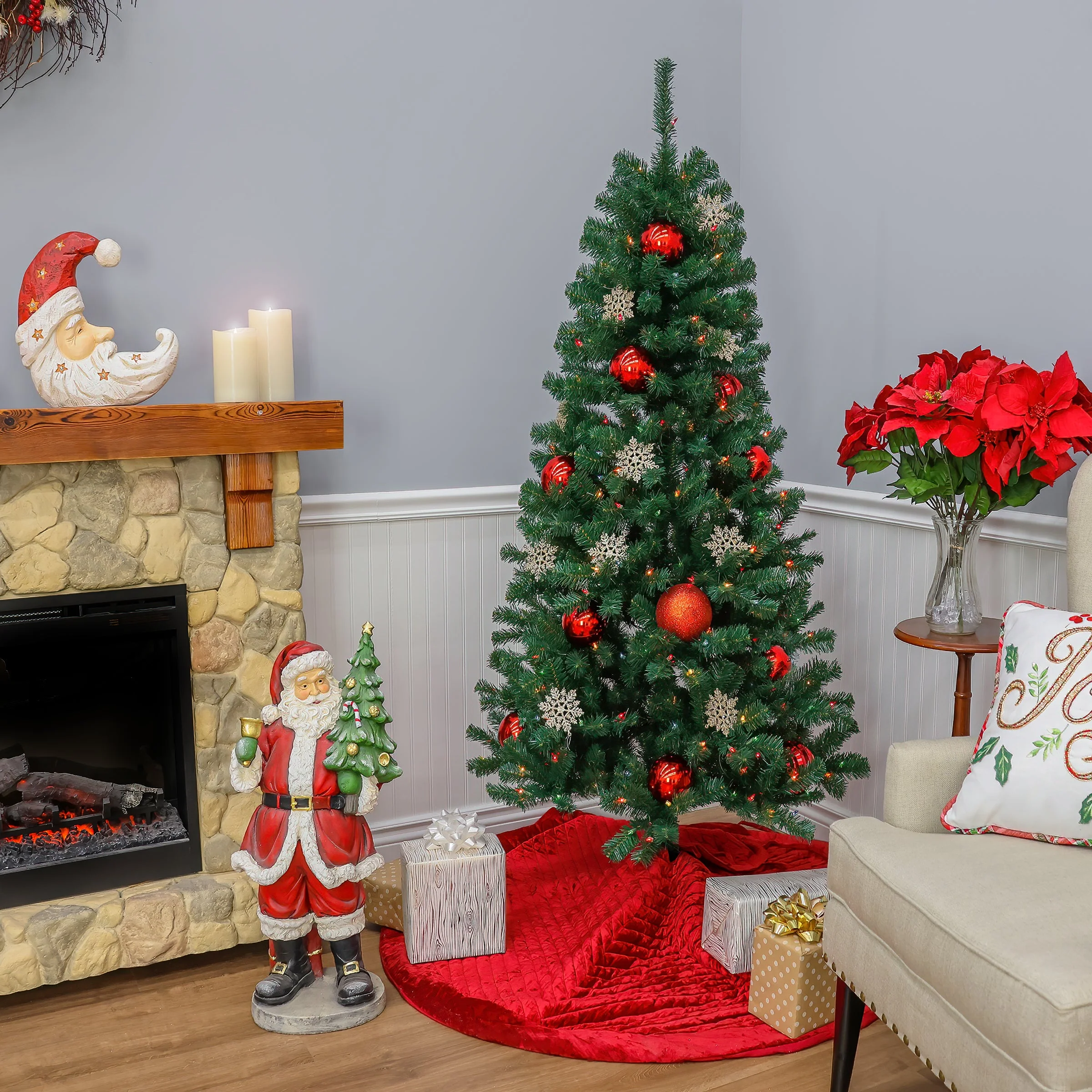 6 ft. Acacia Tree with Multicolor Lights, Plug-In - Image 8