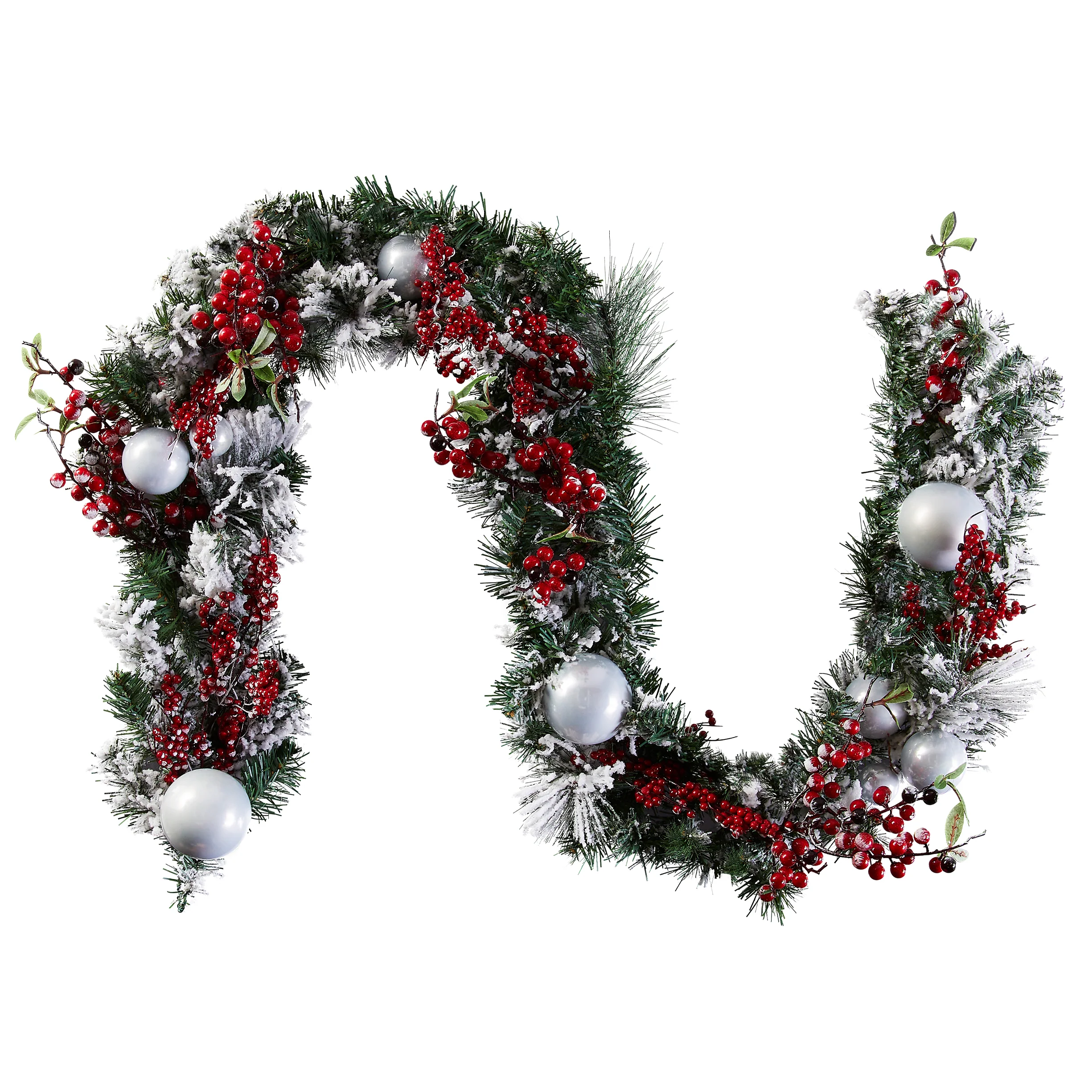 6 ft. Christmas Collection Evergreen Decorated Garland
