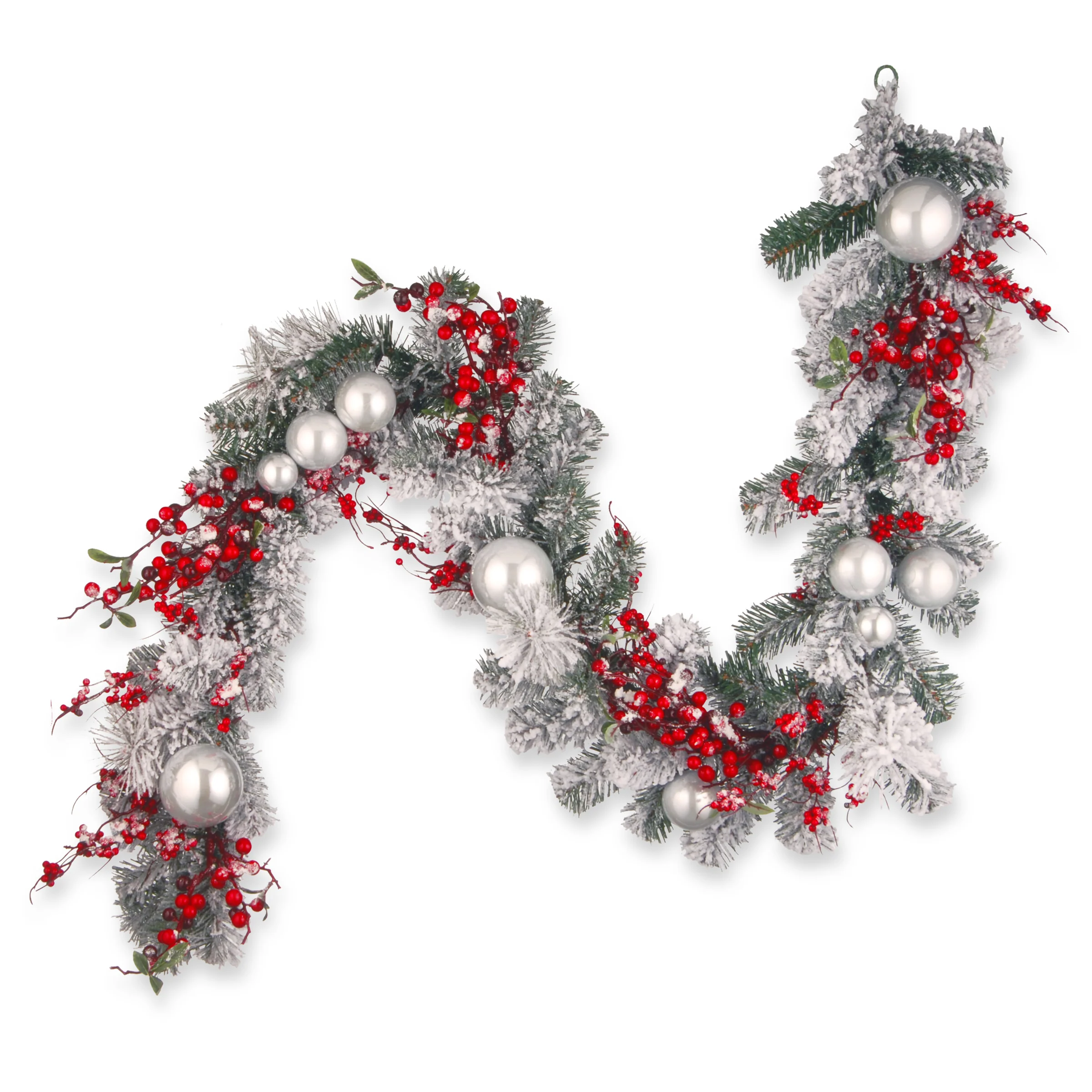 6 ft. Christmas Collection Evergreen Decorated Garland - Image 5