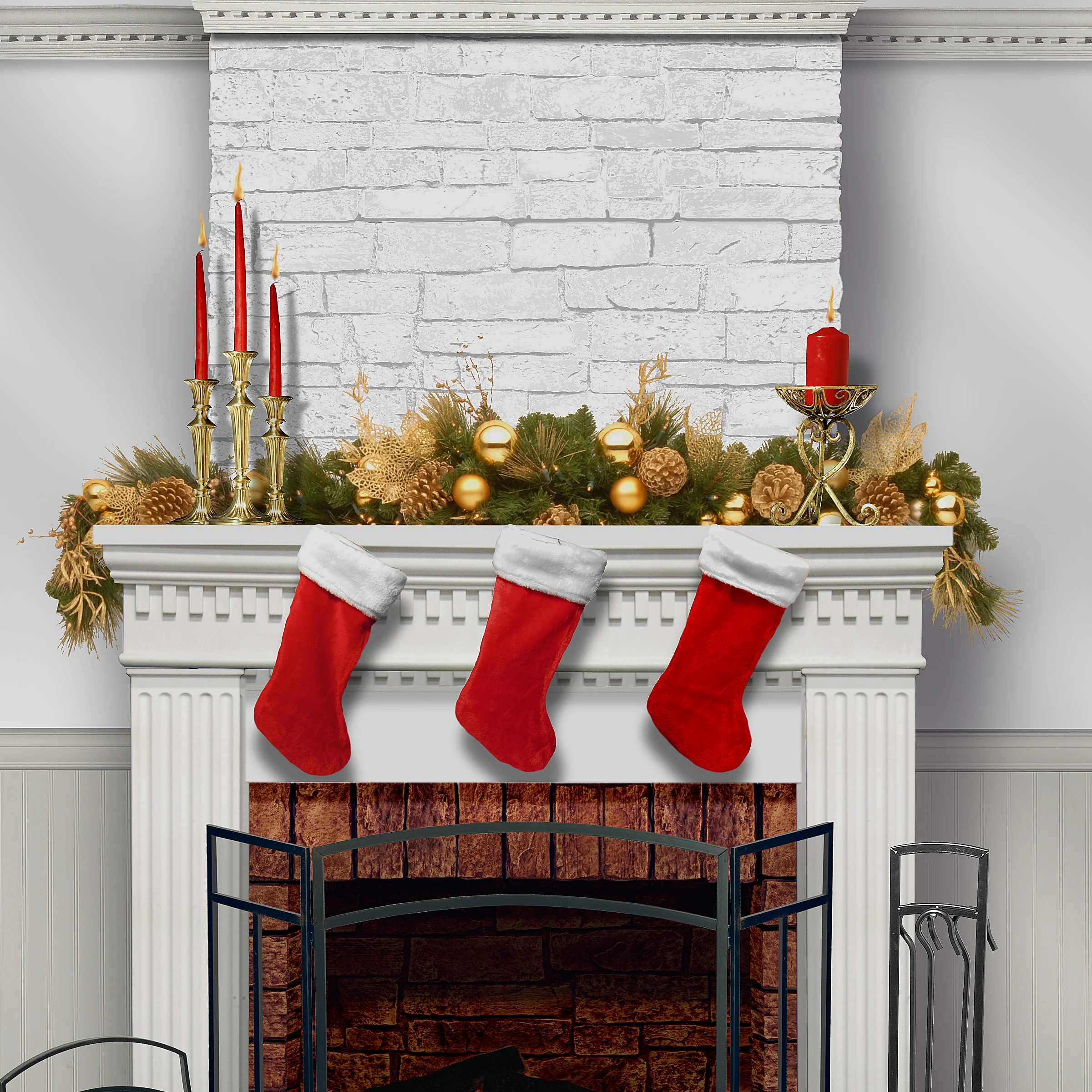 6 ft. Pre-Lit Decorative Collection Elegance Swag with Clear Lights - Image 2