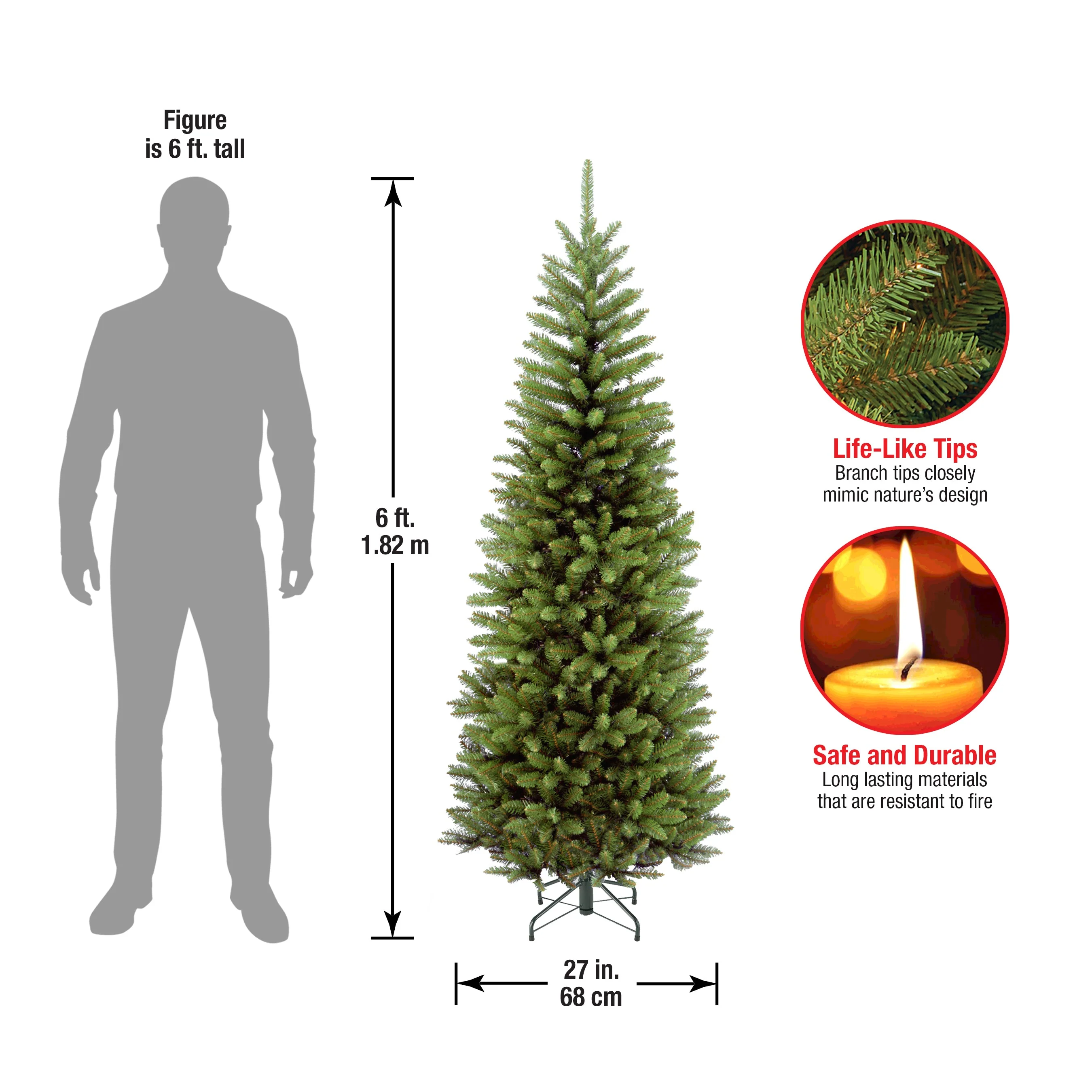 6 ft. Kingswood Fir Pencil Tree - Image 6