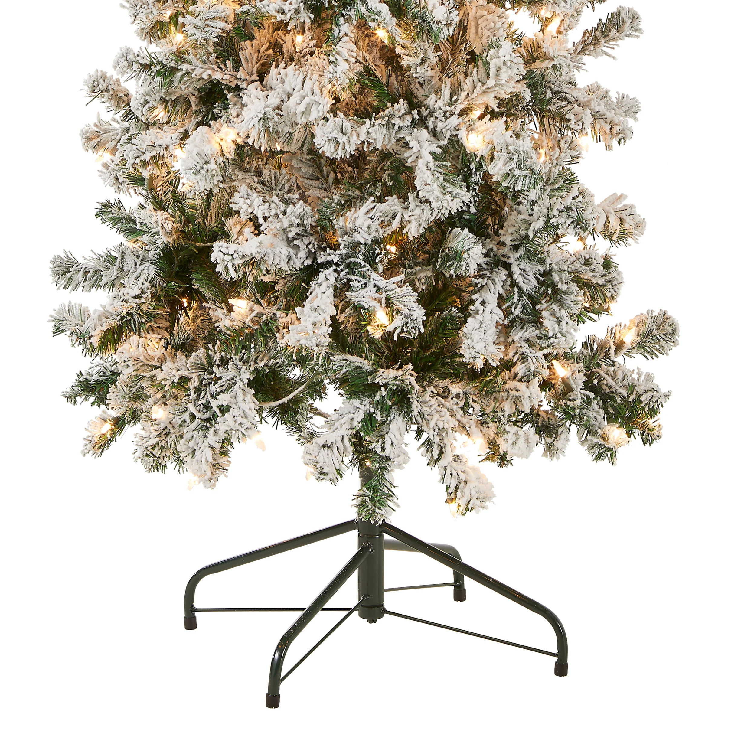 6 ft. Pre-Lit Acacia Medium Flocked Tree with Clear Lights, Plug-In - Image 10