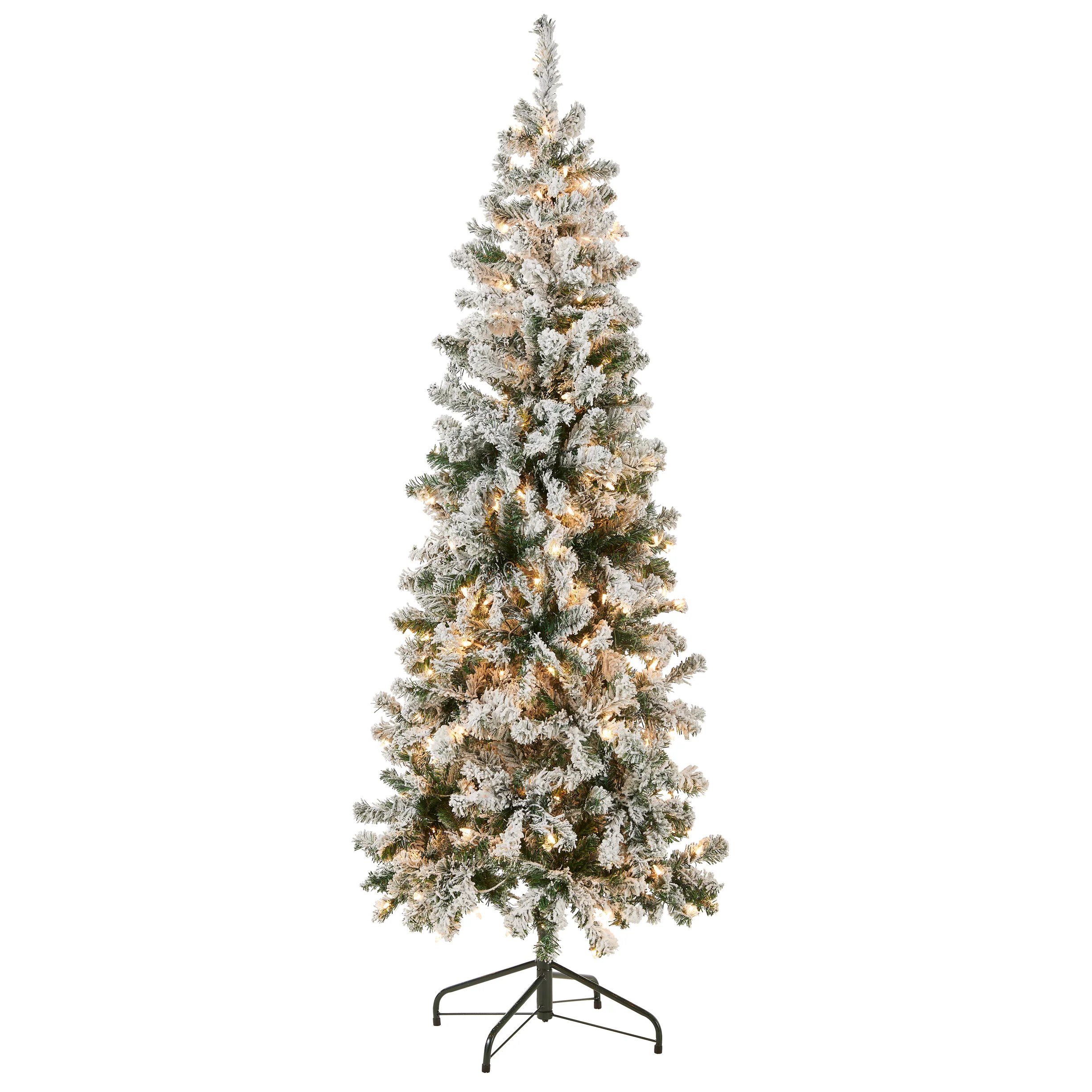 6 ft. Pre-Lit Acacia Medium Flocked Tree with Clear Lights, Plug-In - Image 4
