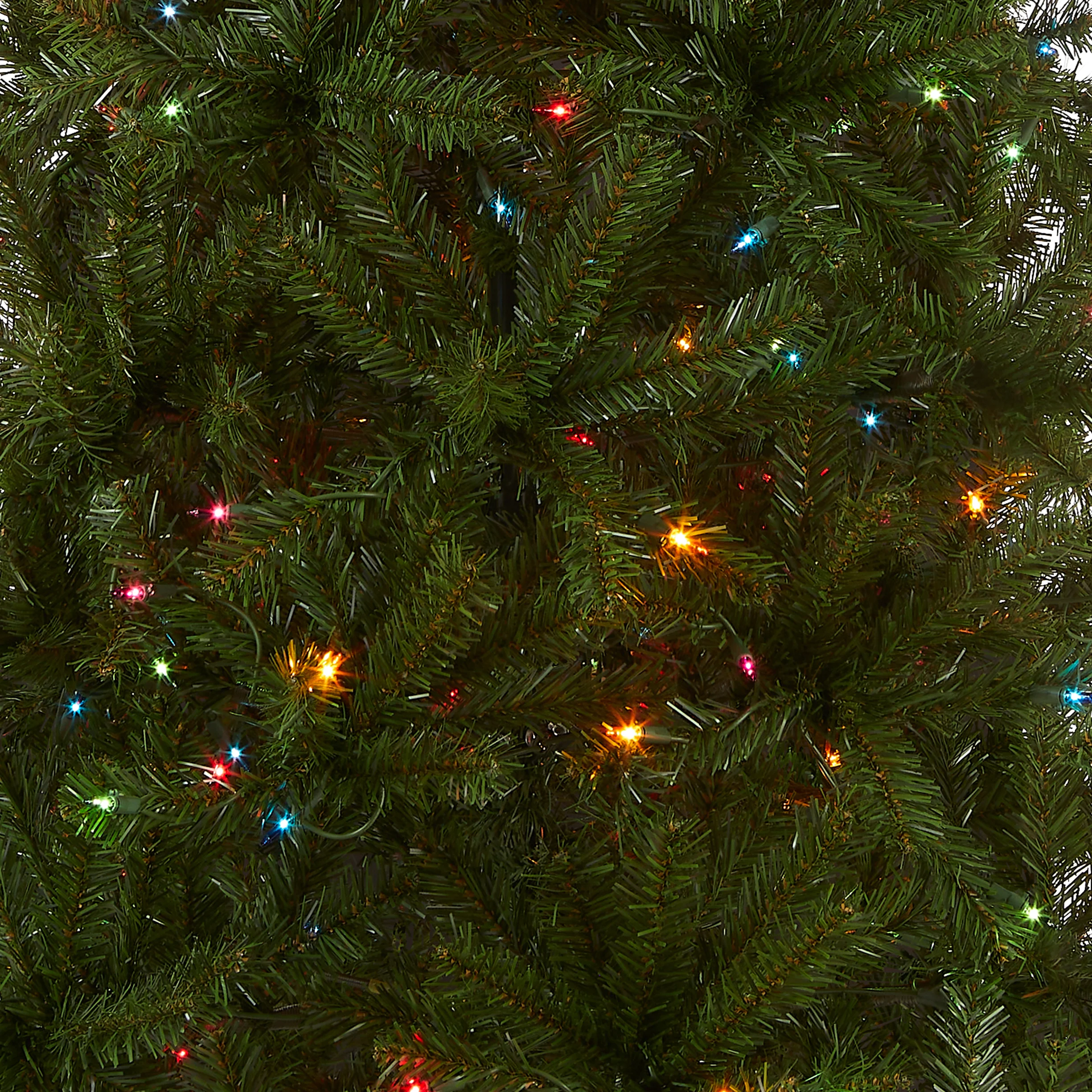 6 ft. Pre-Lit Aspen Spruce Slim Tree with Multicolor Lights, Plug-In - Image 4