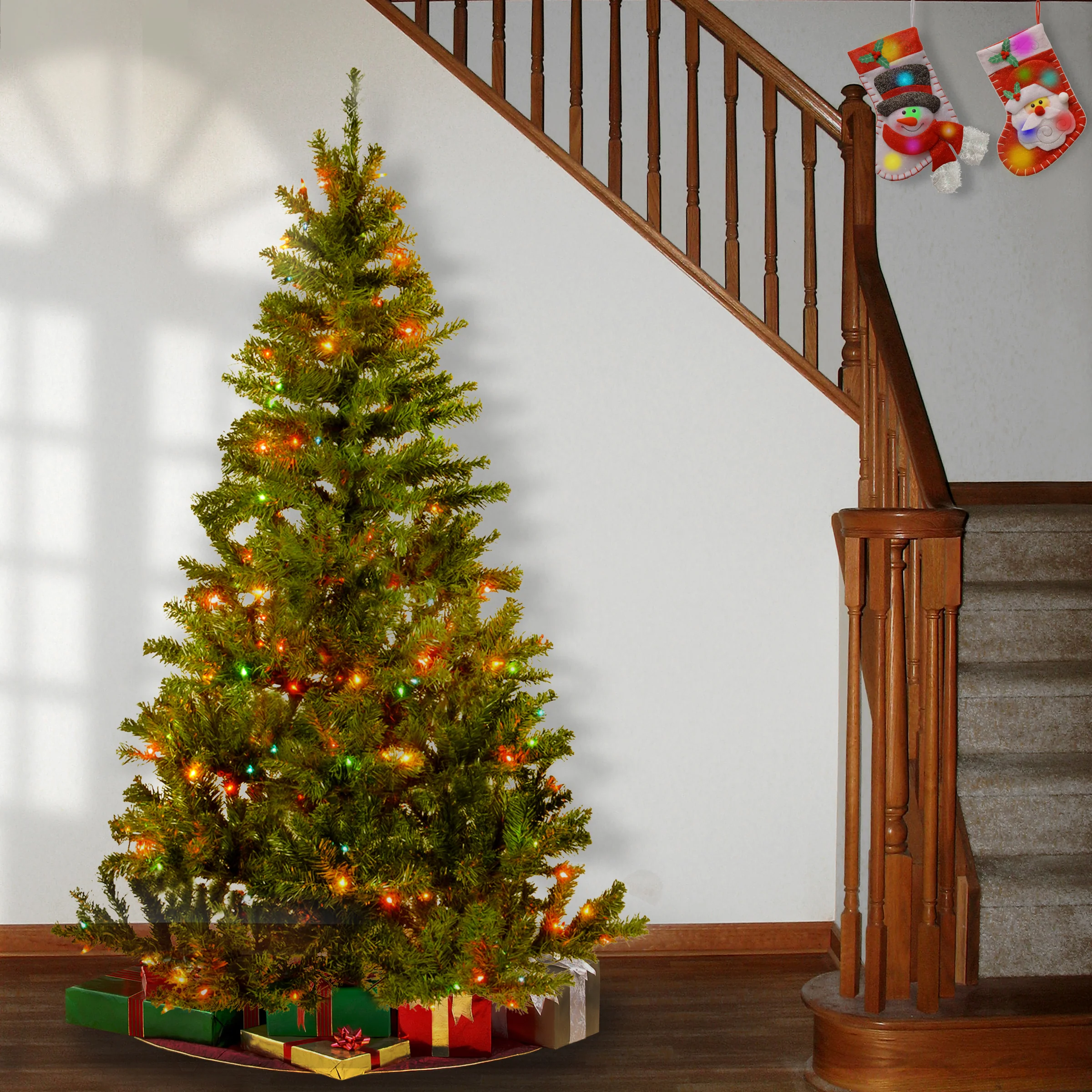 6 ft. Pre-Lit Canadian Grande Fir Tree with Clear Lights, Plug-In - Image 2
