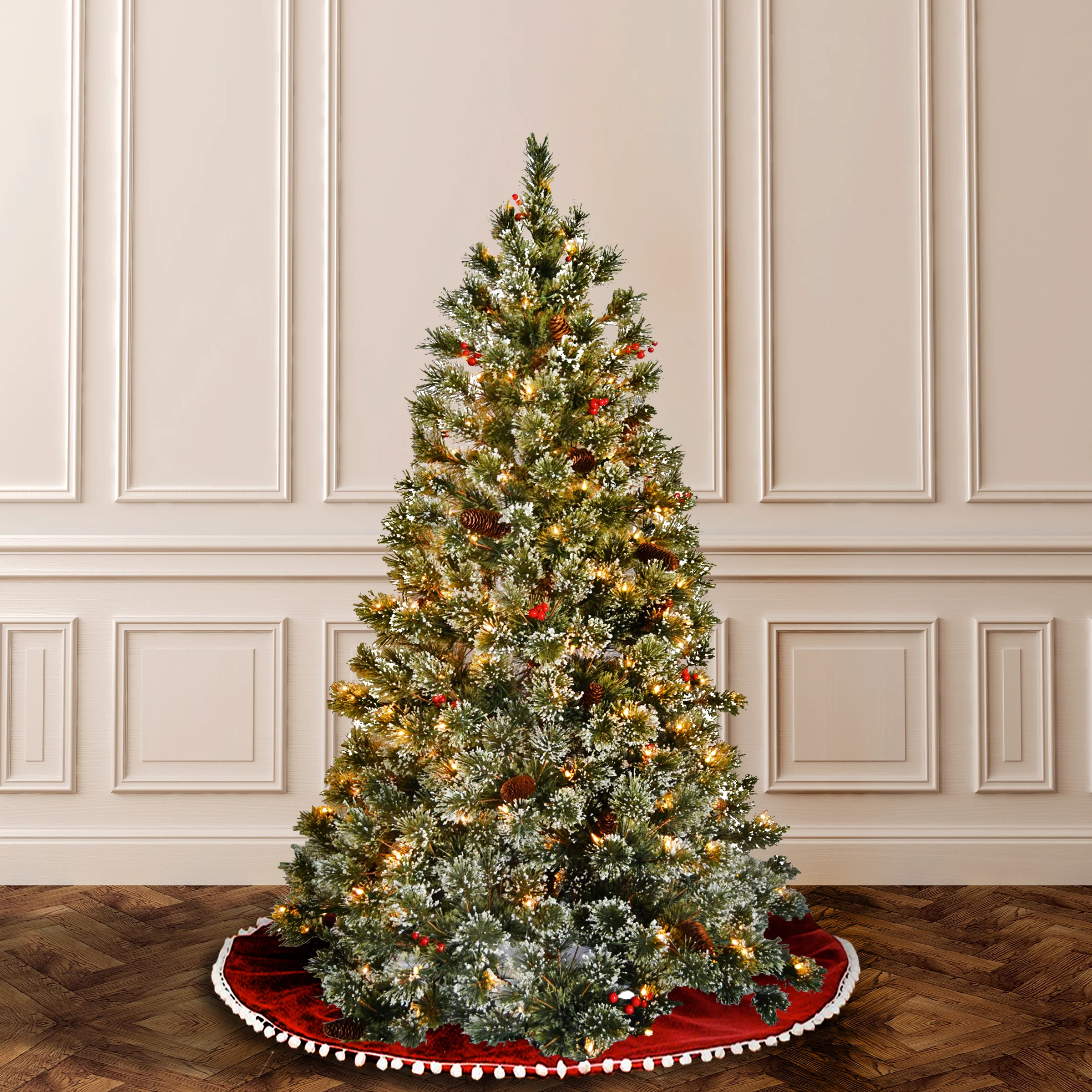 6 ft. Pre-Lit Cashmere Tree with Clear Lights, Plug-In - Image 2