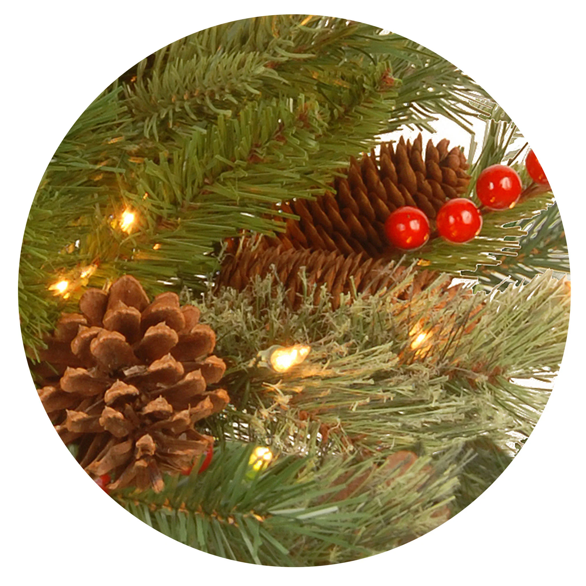 6 ft. Pre-Lit Colonial Collection Slim Tree with Clear Lights, Plug-In - Image 3