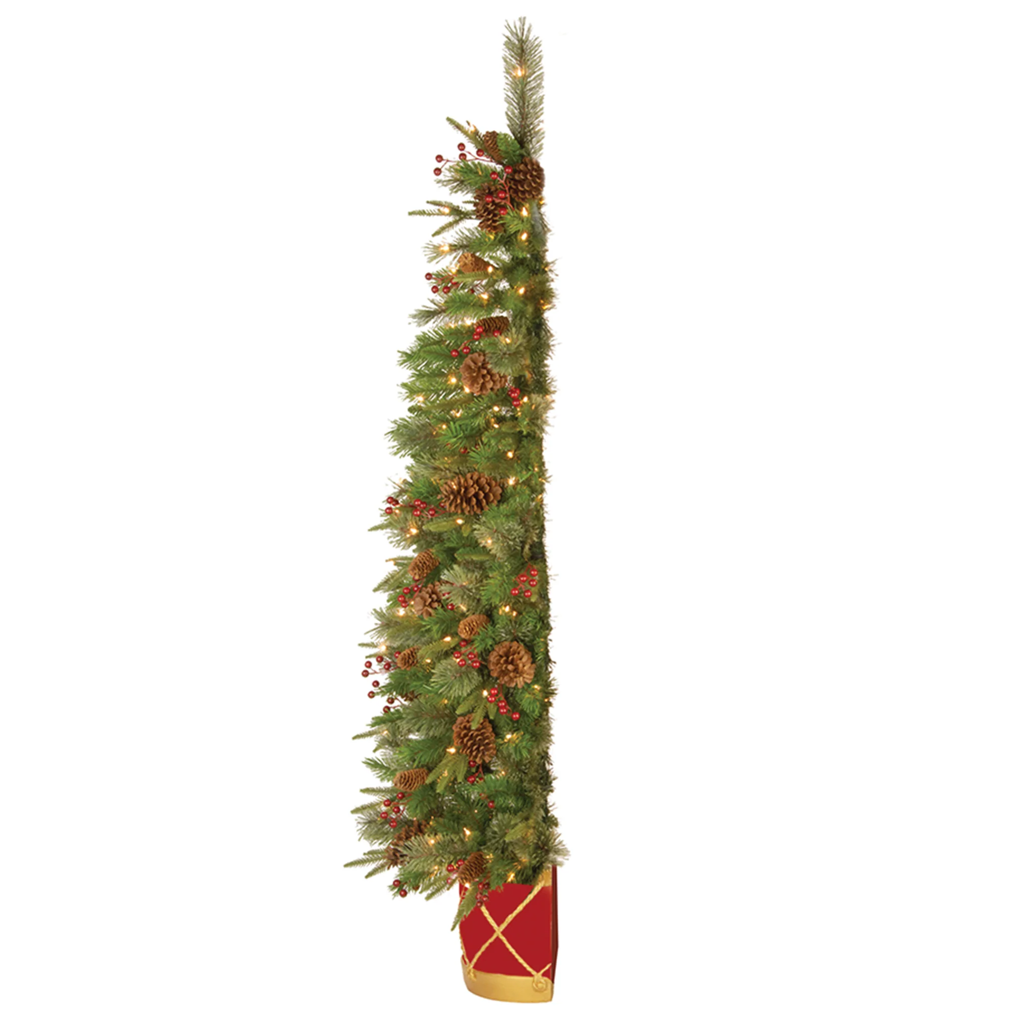 6 ft. Pre-Lit Colonial Collection Slim Tree with Clear Lights, Plug-In - Image 4