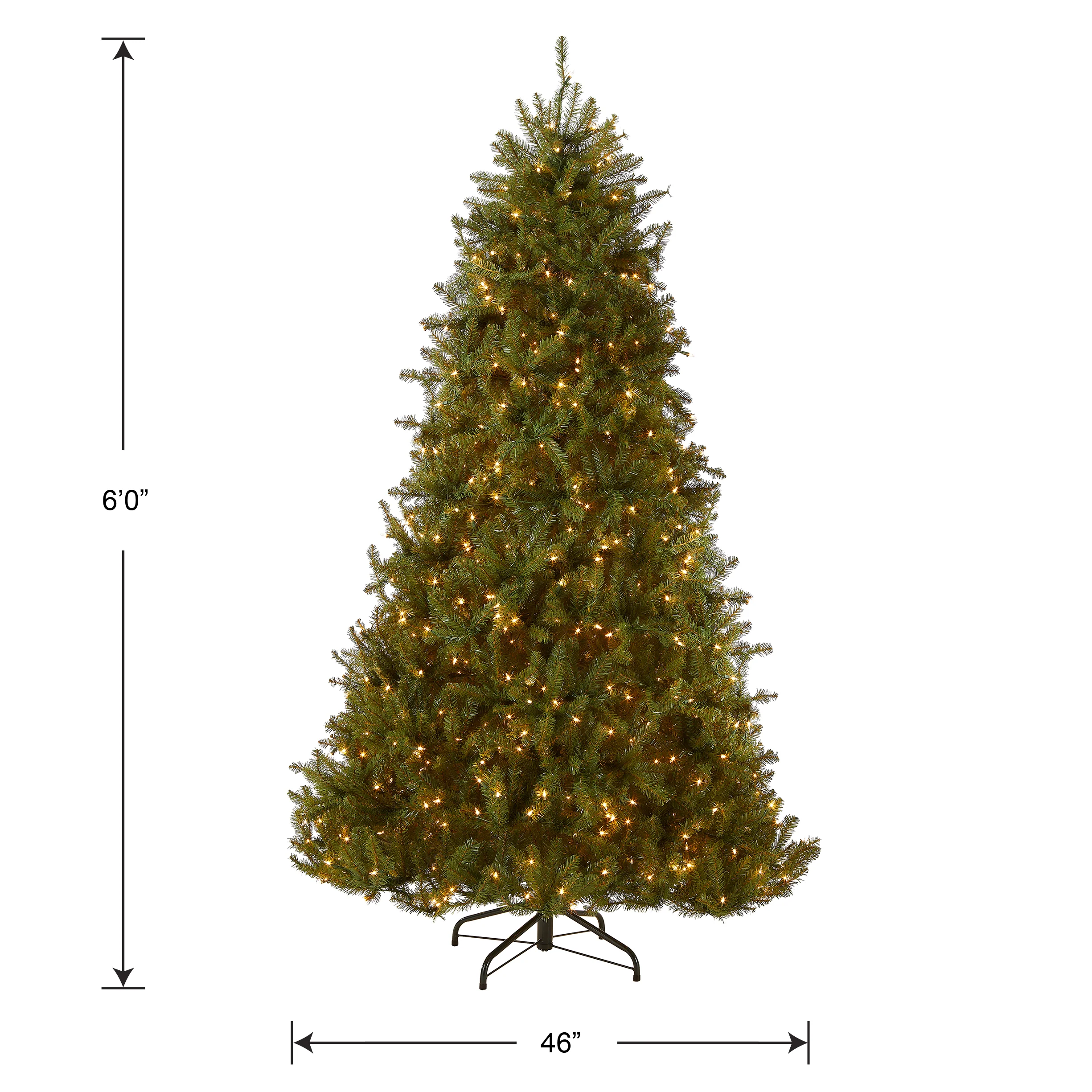 6 ft. Pre-Lit Dunhill Fir Tree with Clear Lights, Plug-In - Image 4