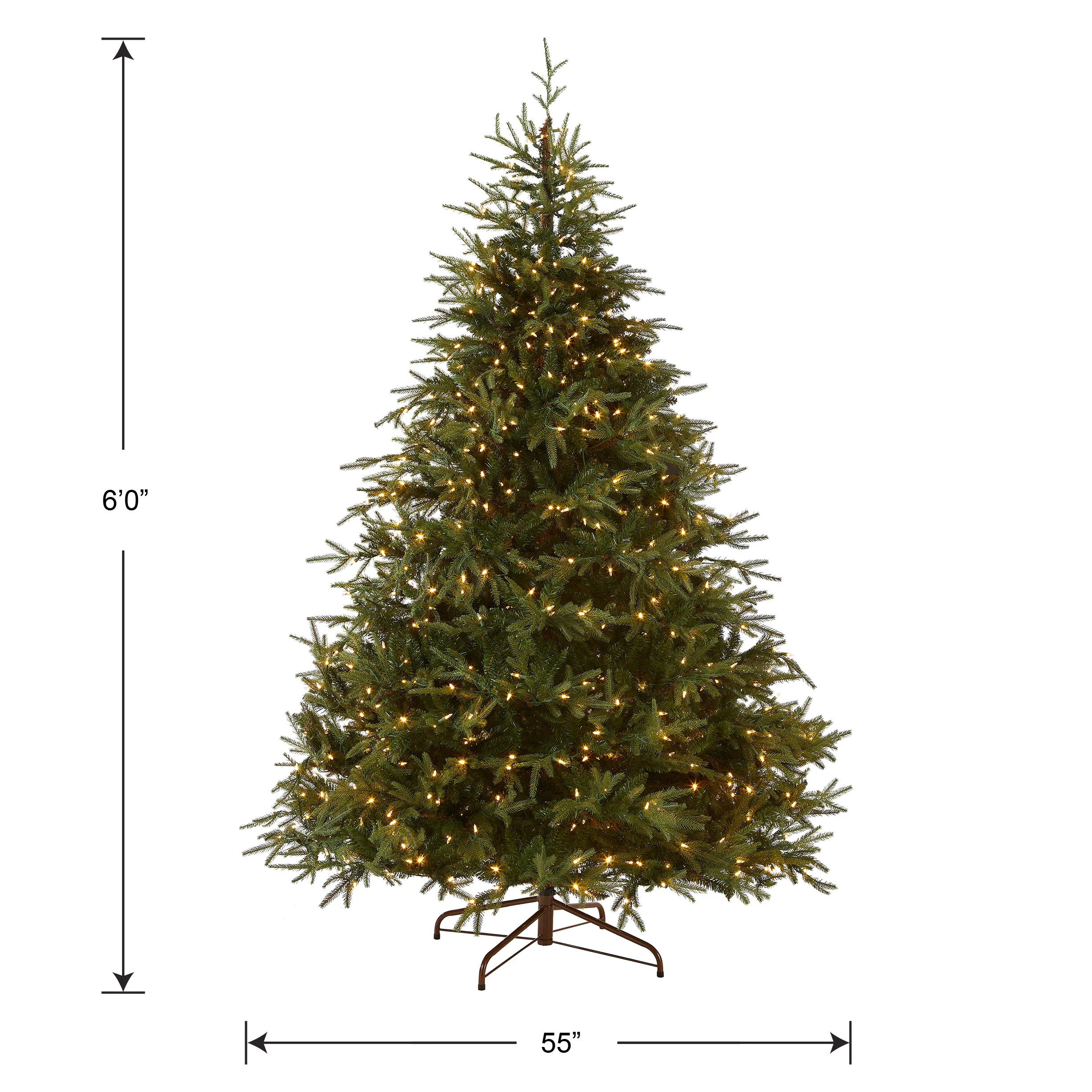 6 ft. Pre-Lit Fraser Grande with Dual Color LED Lights, Plug-In - Image 5