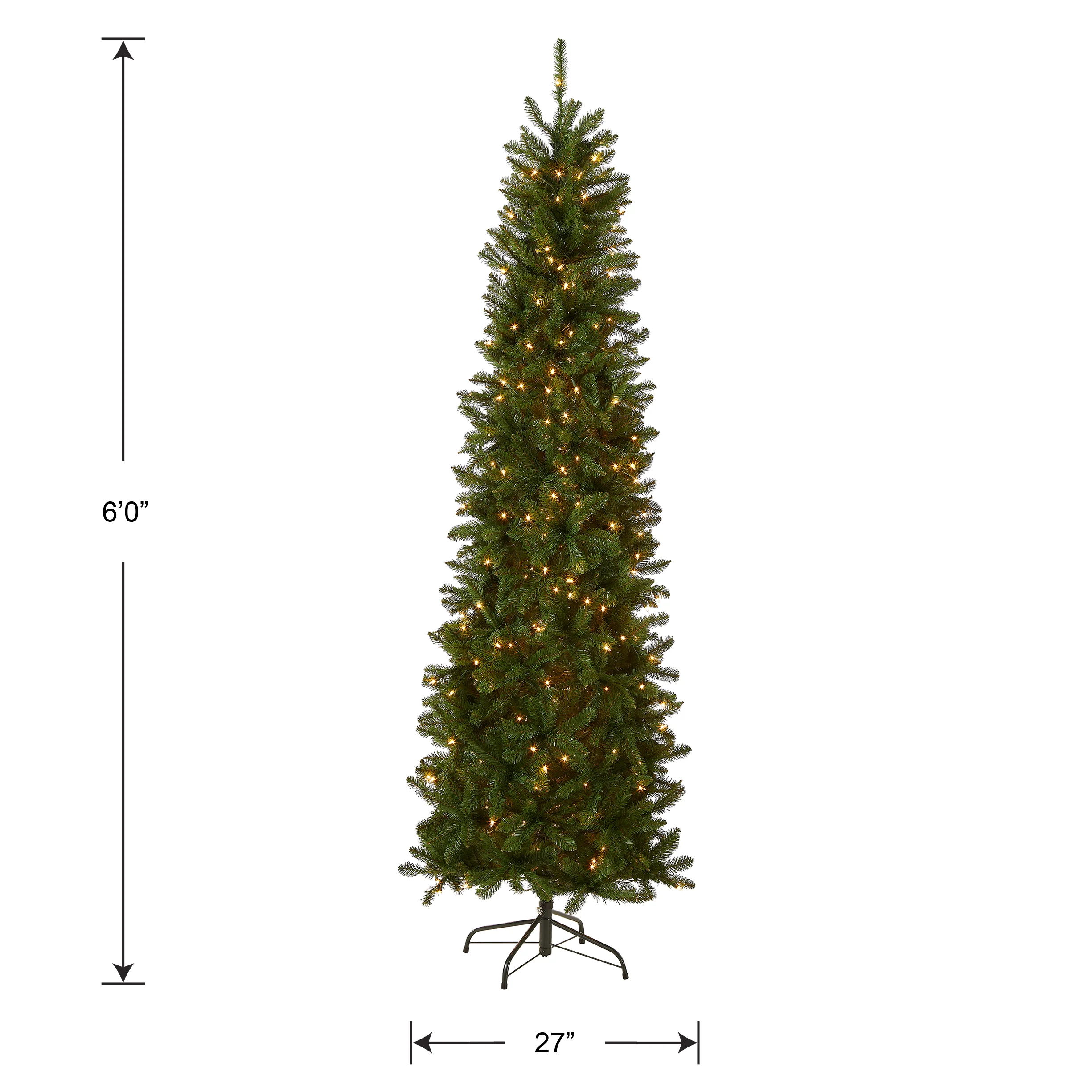 6 ft. Pre-Lit Kingswood Fir Pencil Tree with Clear Lights, Plug-In - Image 5