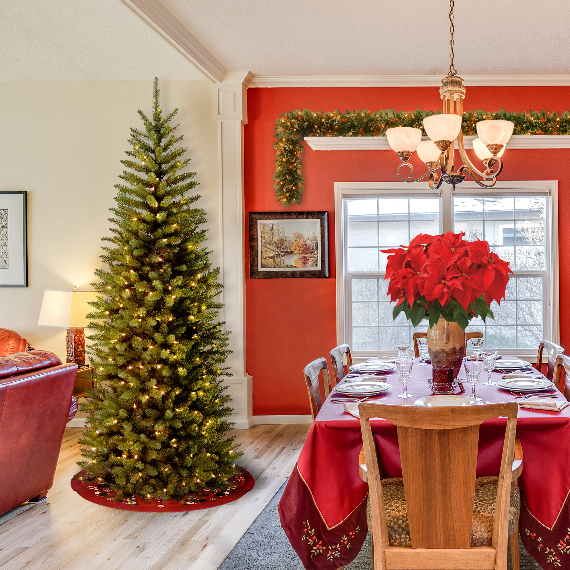 6 ft. Pre-Lit Kingswood Fir Pencil Tree with Clear Lights, Plug-In - Image 6
