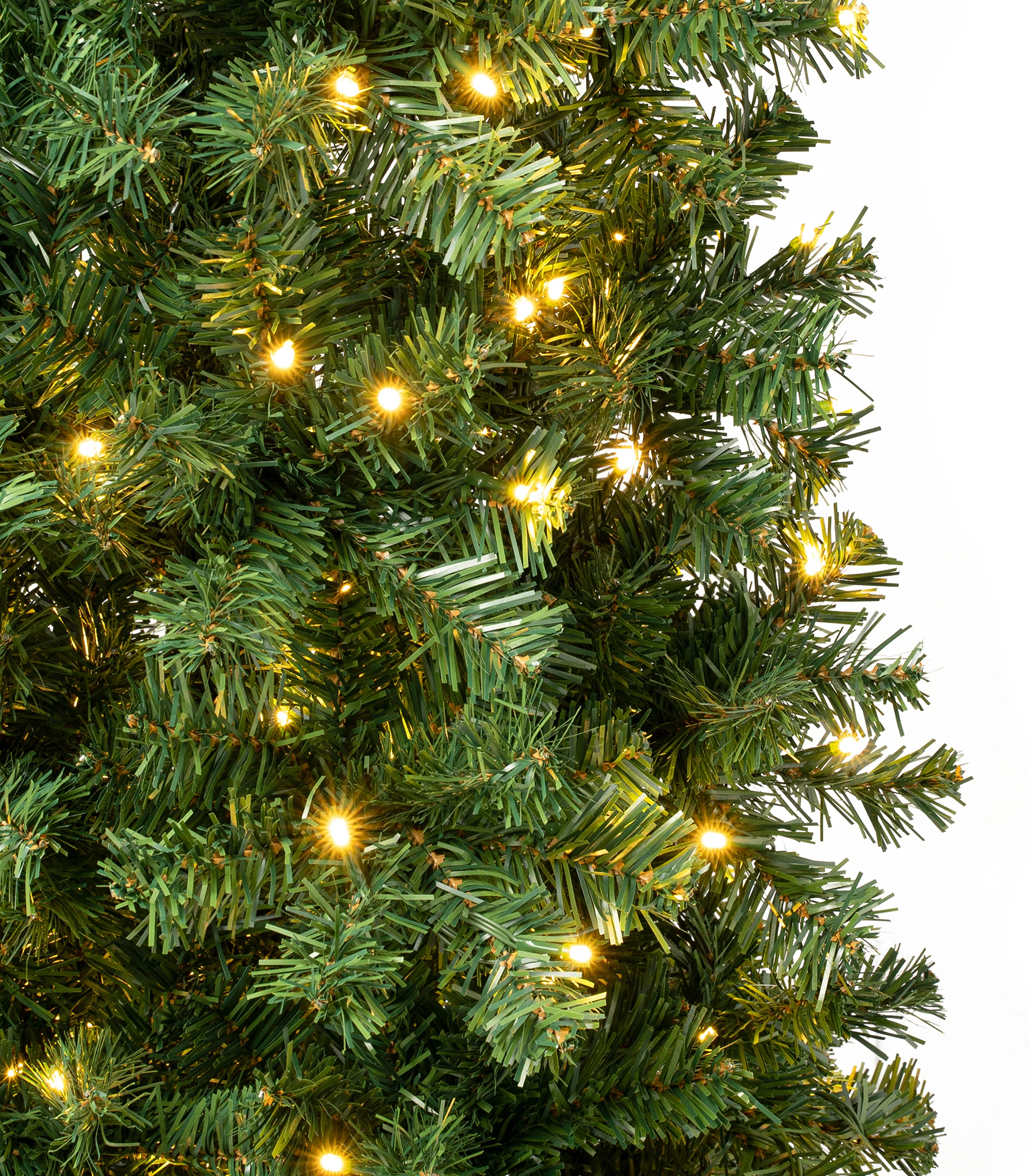 6 ft. Pre-Lit Linden Spruce Slim Tree with Warm White LED Lights, Plug-In - Image 3