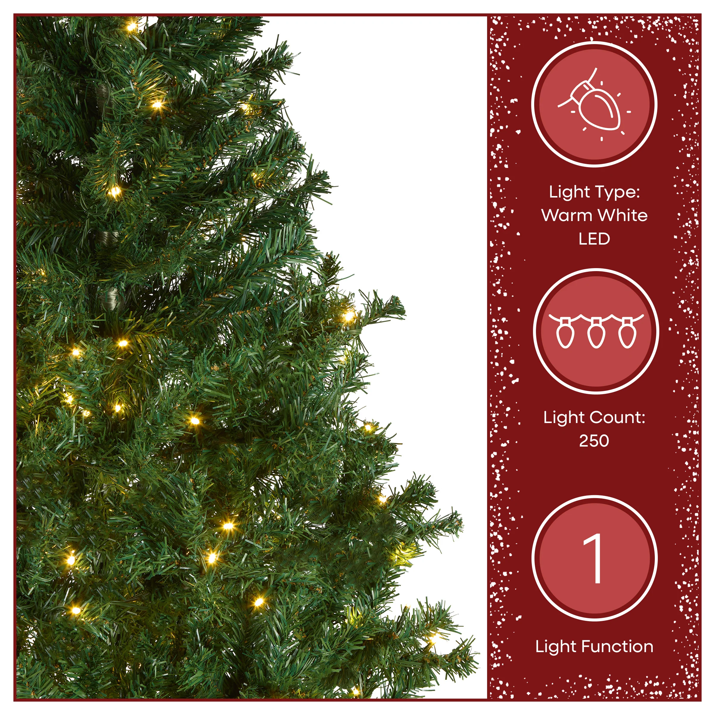6 ft. Pre-Lit Linden Spruce Tree with Warm White LED Lights - Image 6