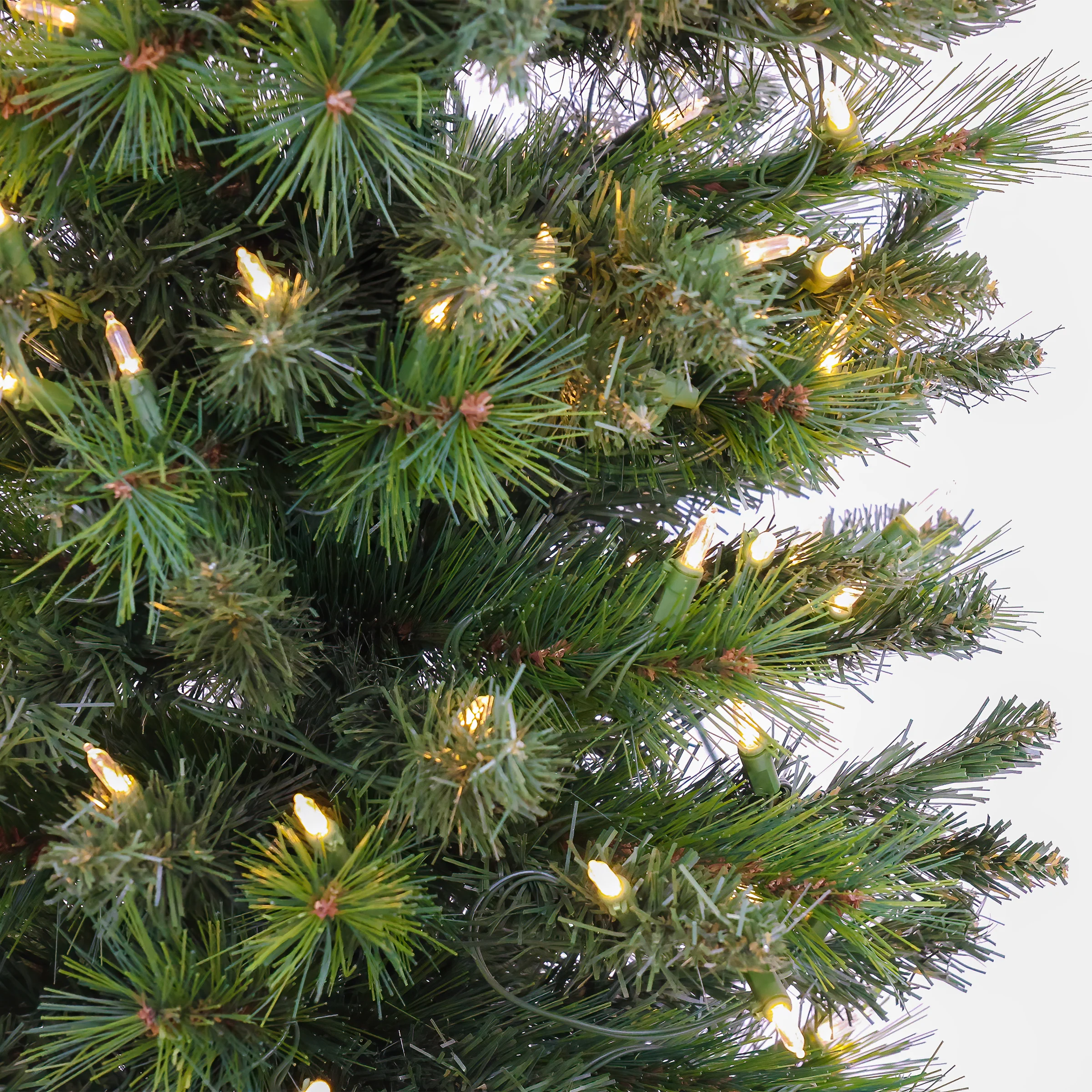 6 ft. Pre-Lit Nooksack Fir Pencil Slim Tree with LED Lights, Plug-In - Image 3