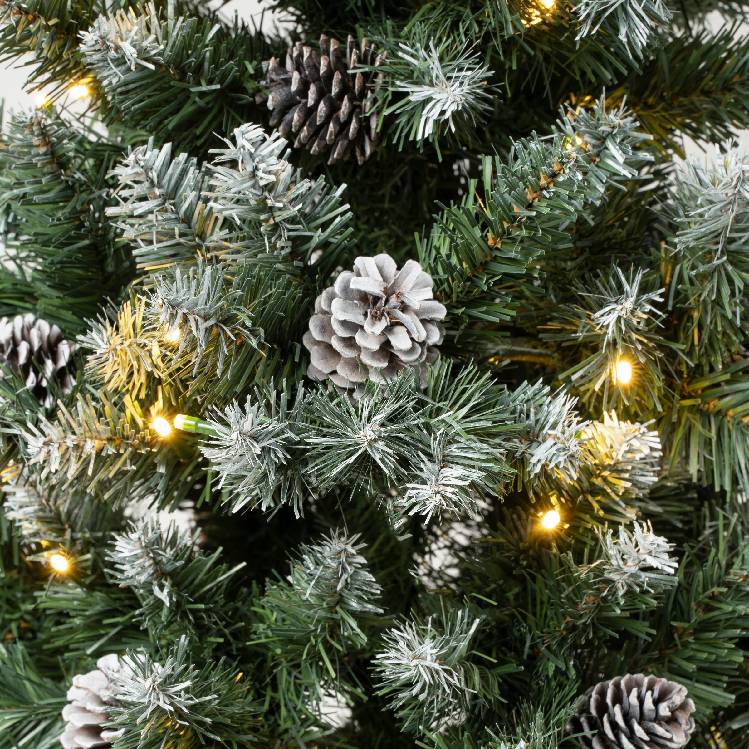 6 ft. Pre-Lit Oakley Hills Snow Slim Tree with LED Lights, Plug-In - Image 3