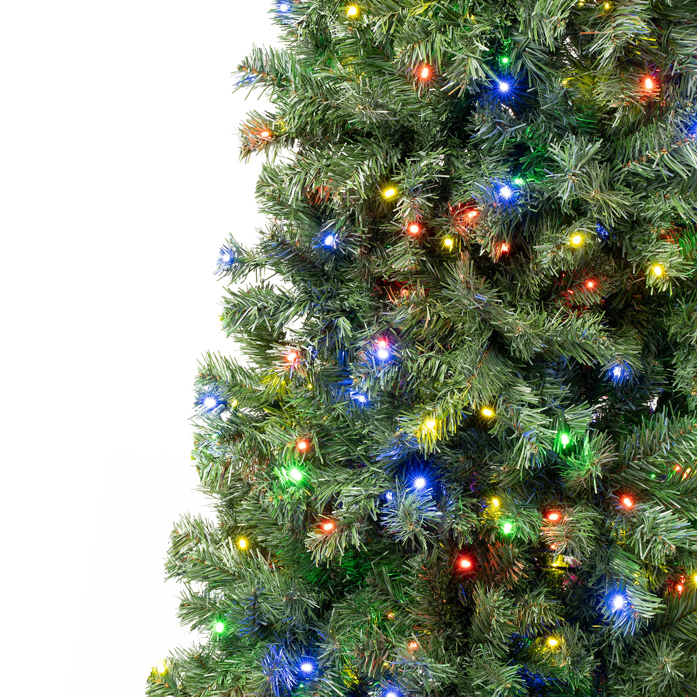 6 ft. Pre-Lit Sagamore Slim Tree with Multi LED Lights, Plug-In - Image 3