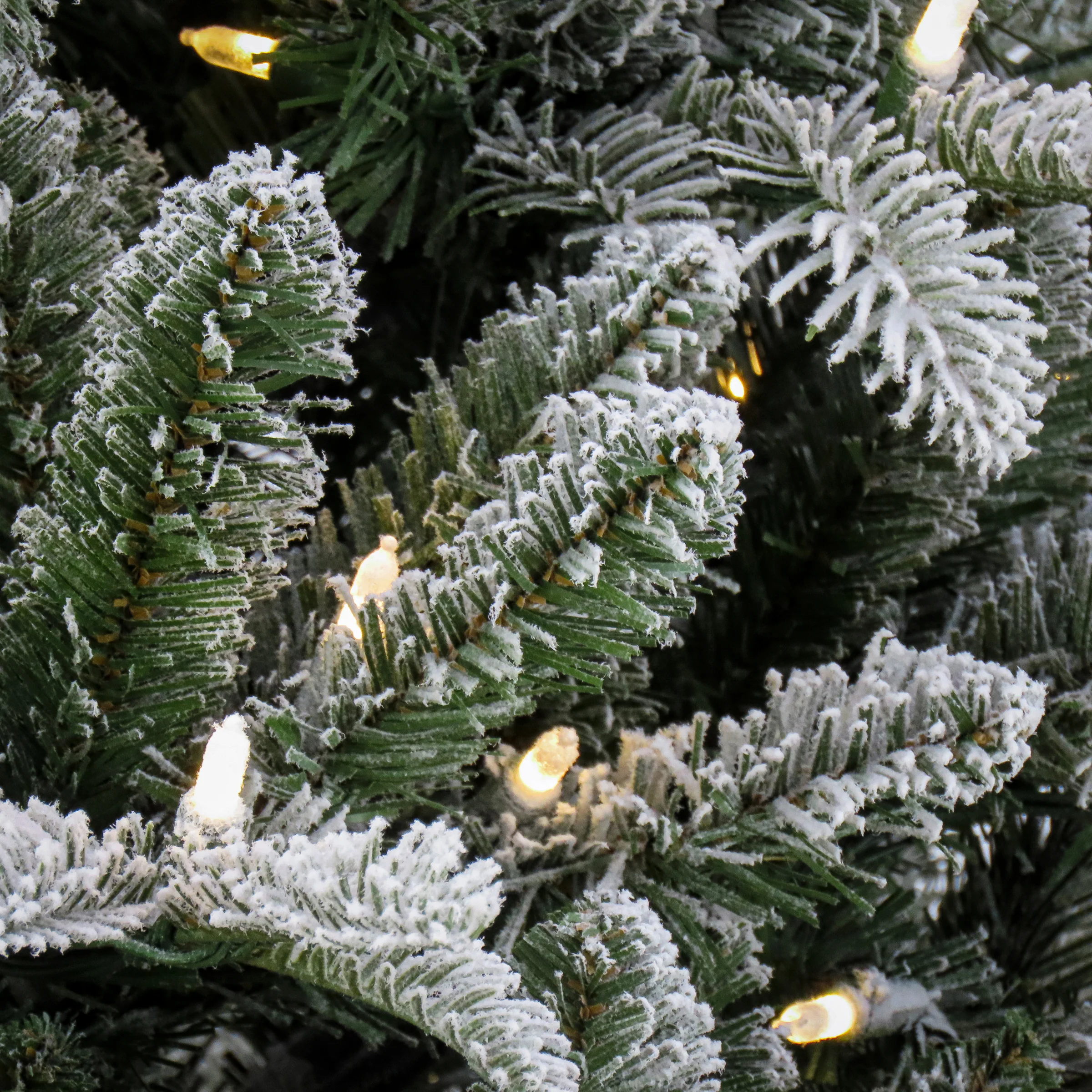 6 ft. Pre-Lit Snowy Libby Fir Tree with LED Lights, Plug-In - Image 3