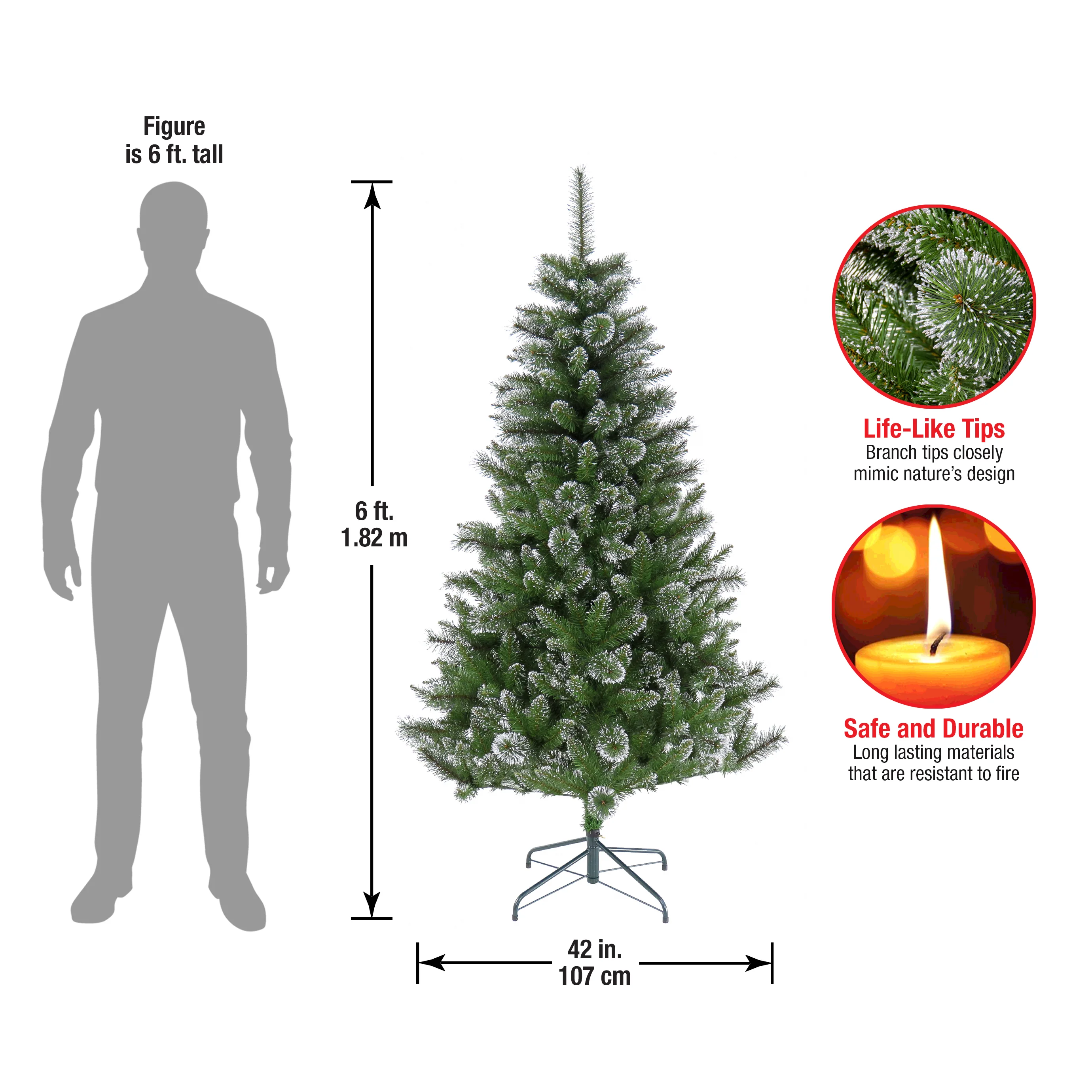 6 ft. Snowy Sierra Spruce Tree - Image 5