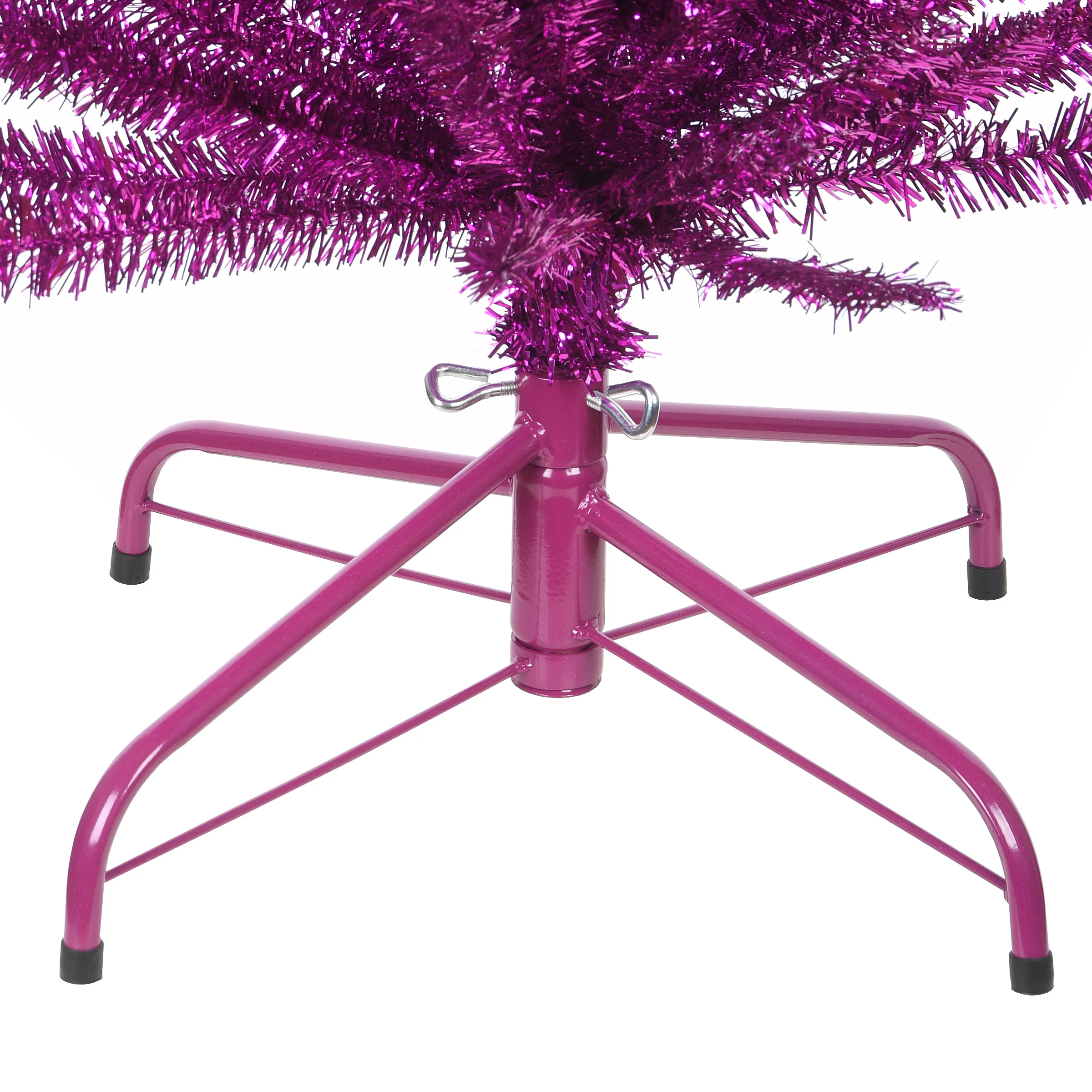 6 ft. Tinsel Collection Purple Tree - Image 4