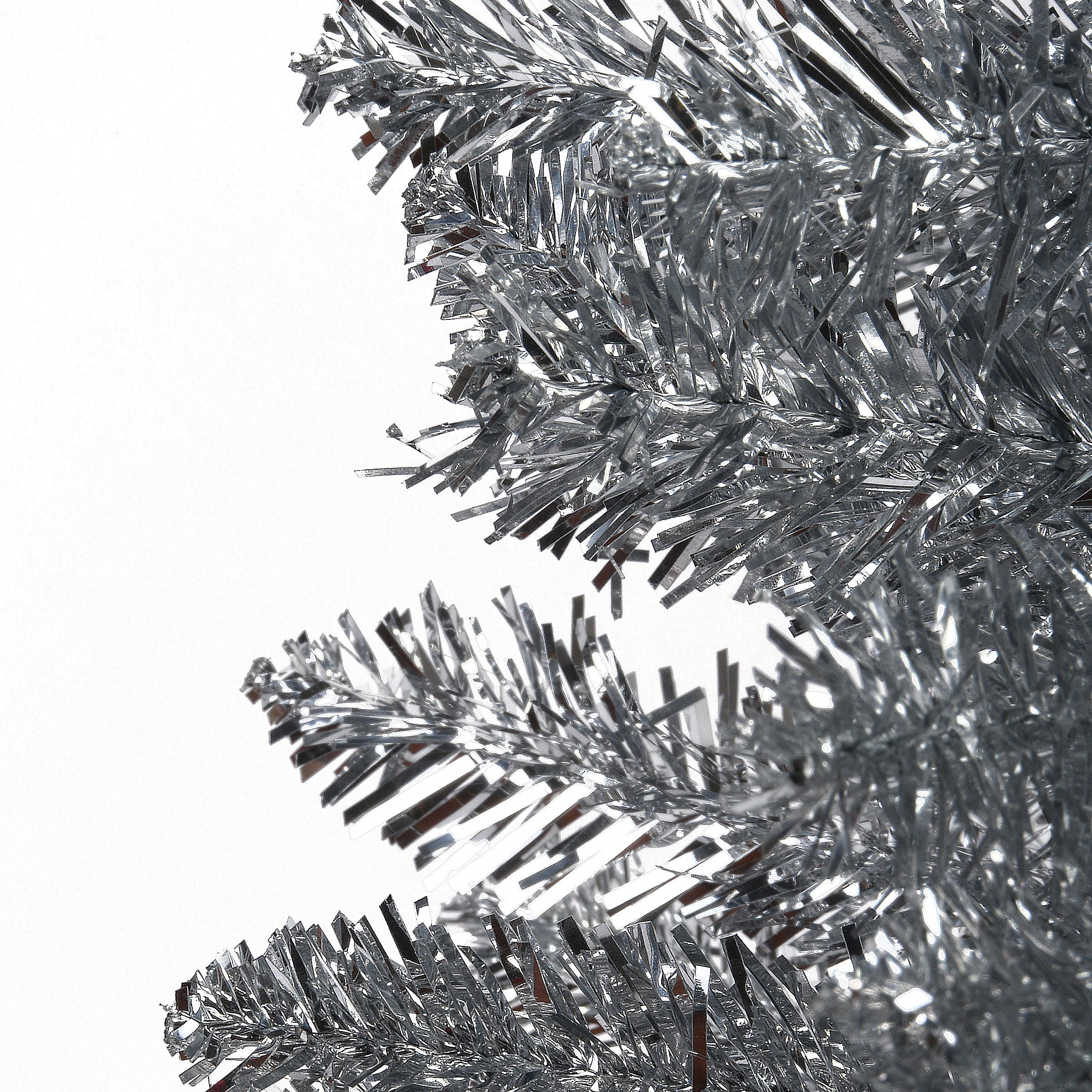 6 ft. Tinsel Collection Silver Tree - Image 4