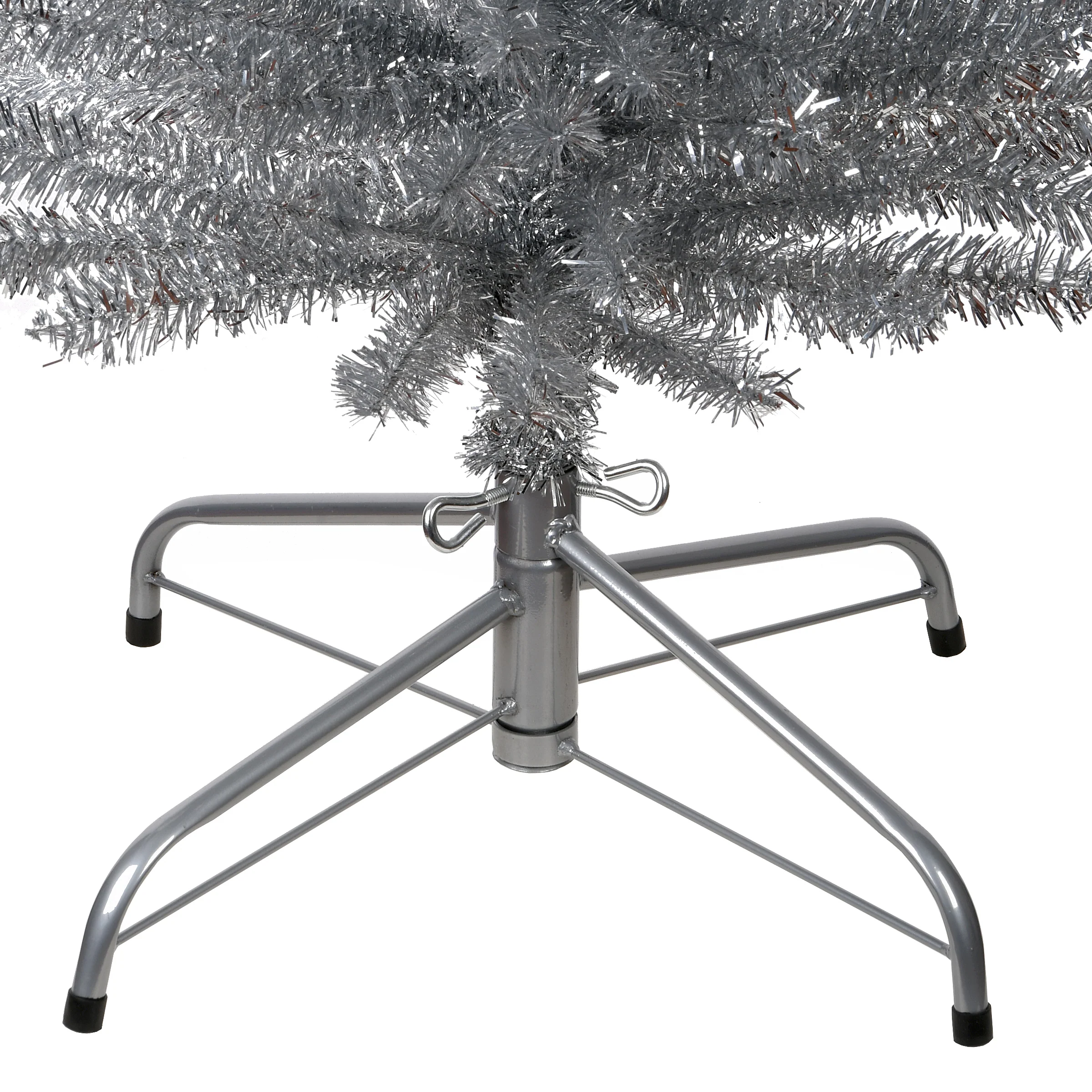 6 ft. Tinsel Collection Silver Tree - Image 5