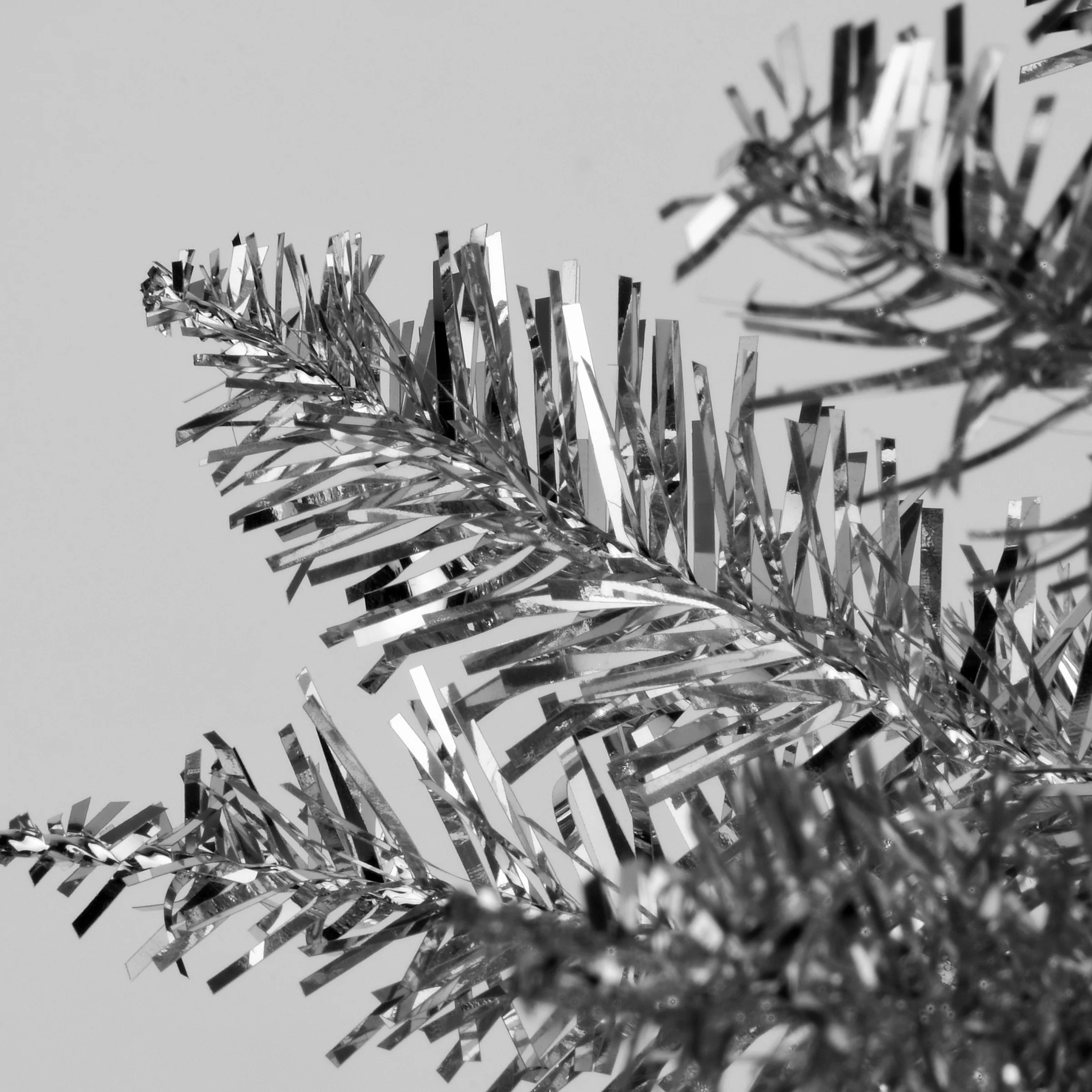 6 ft. Tinsel Collection Silver Tree - Image 7
