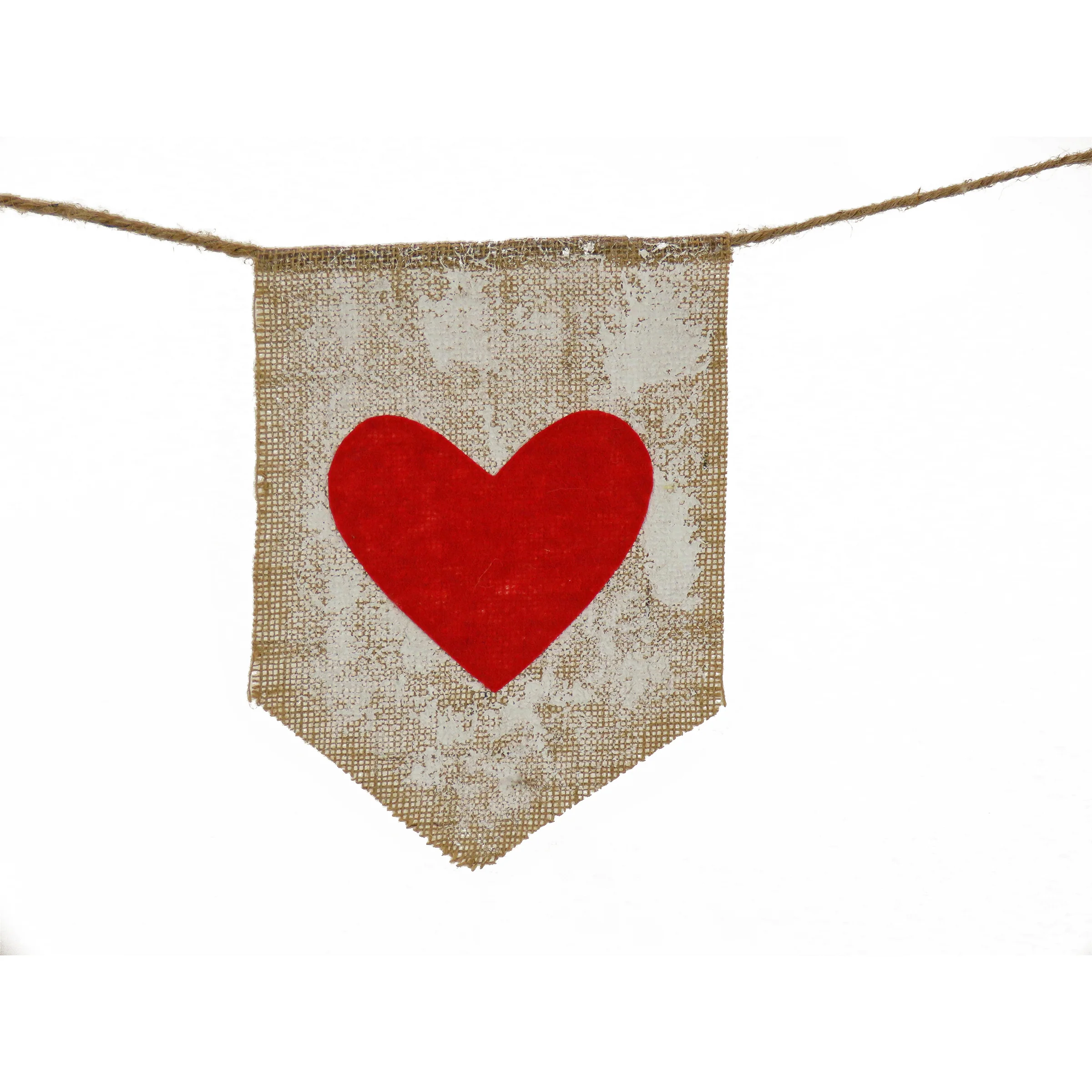 6 ft. Red Hearts Jute Garland - Image 3