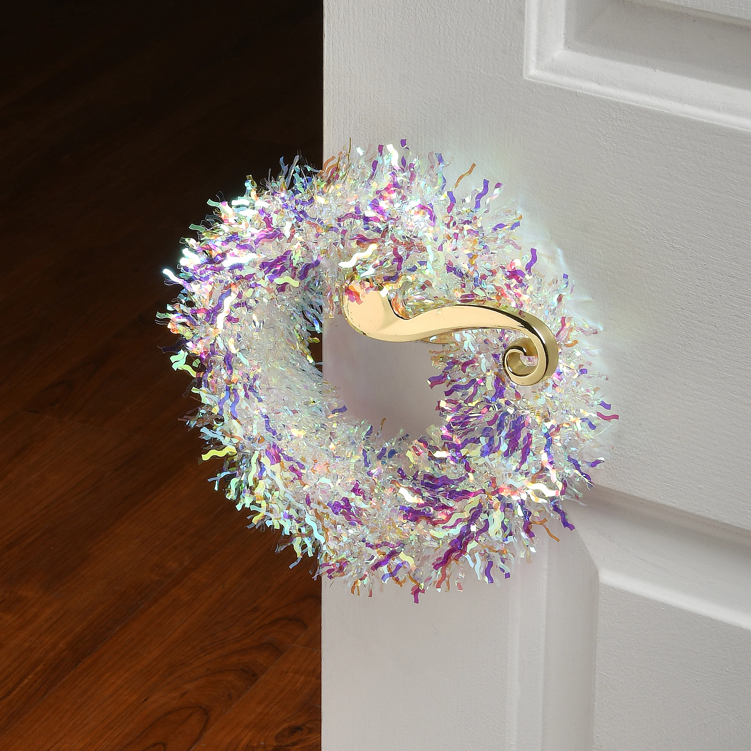 6 in. Iridescent Mini Wreaths, Set of 6 - Image 2