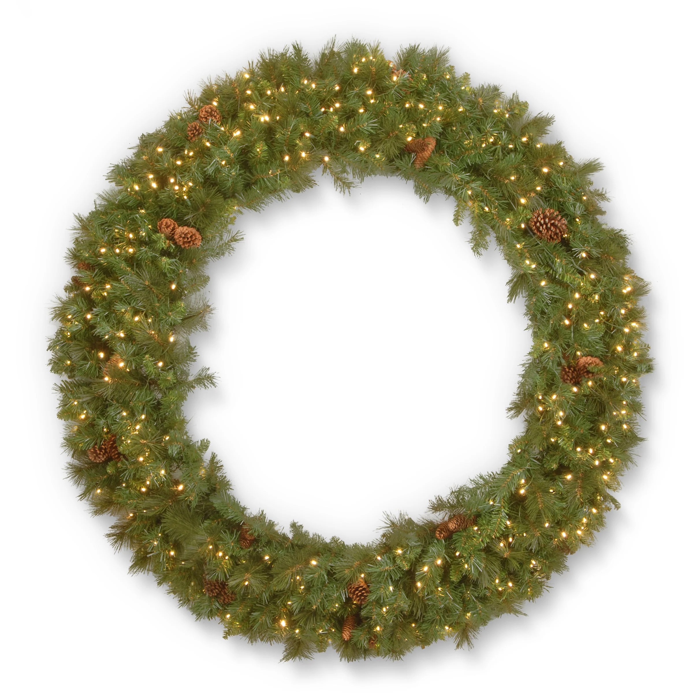 60 in. Garwood Spruce Wreath with Warm White LED Lights - Image 3
