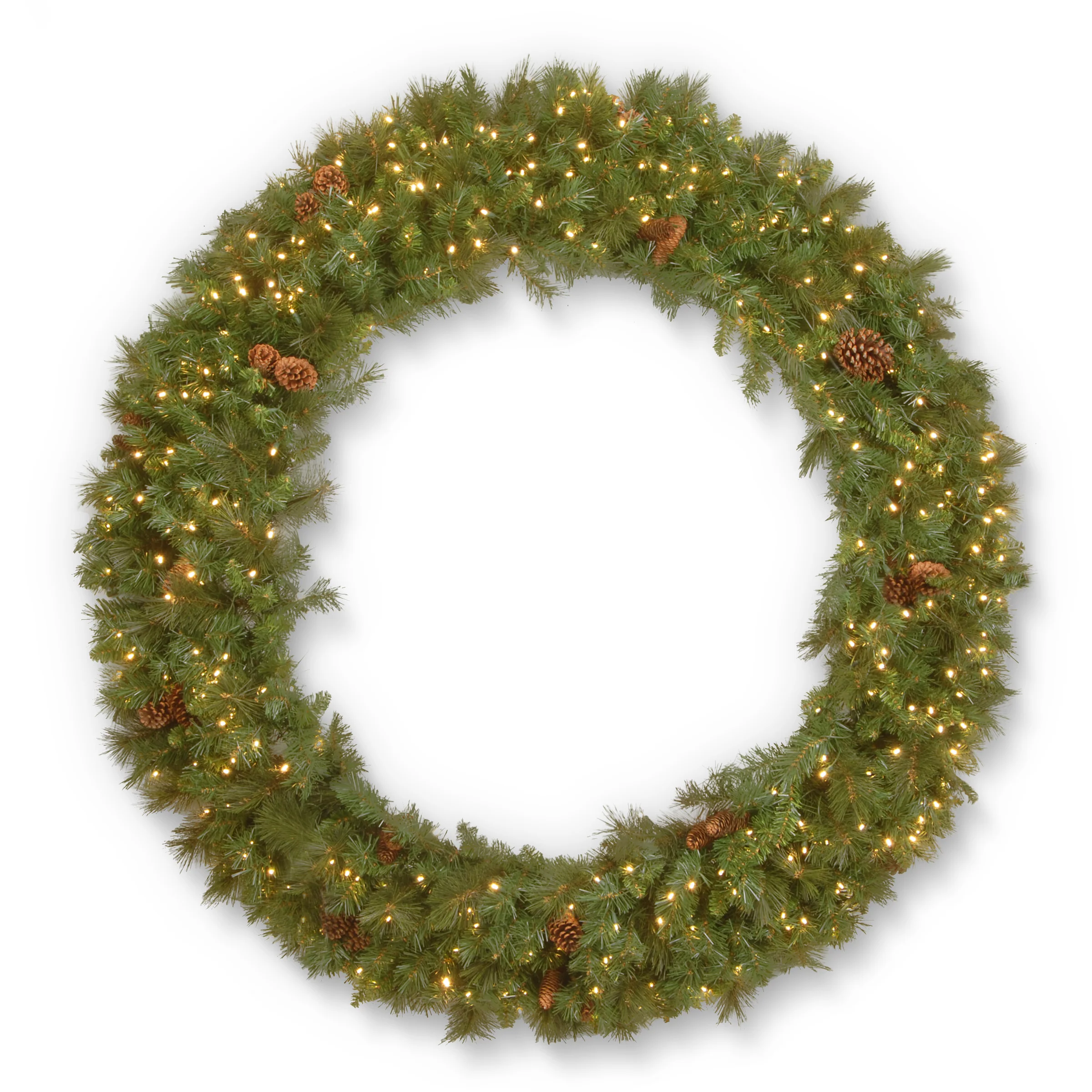60 in. Garwood Spruce Wreath with Warm White LED Lights - Image 5