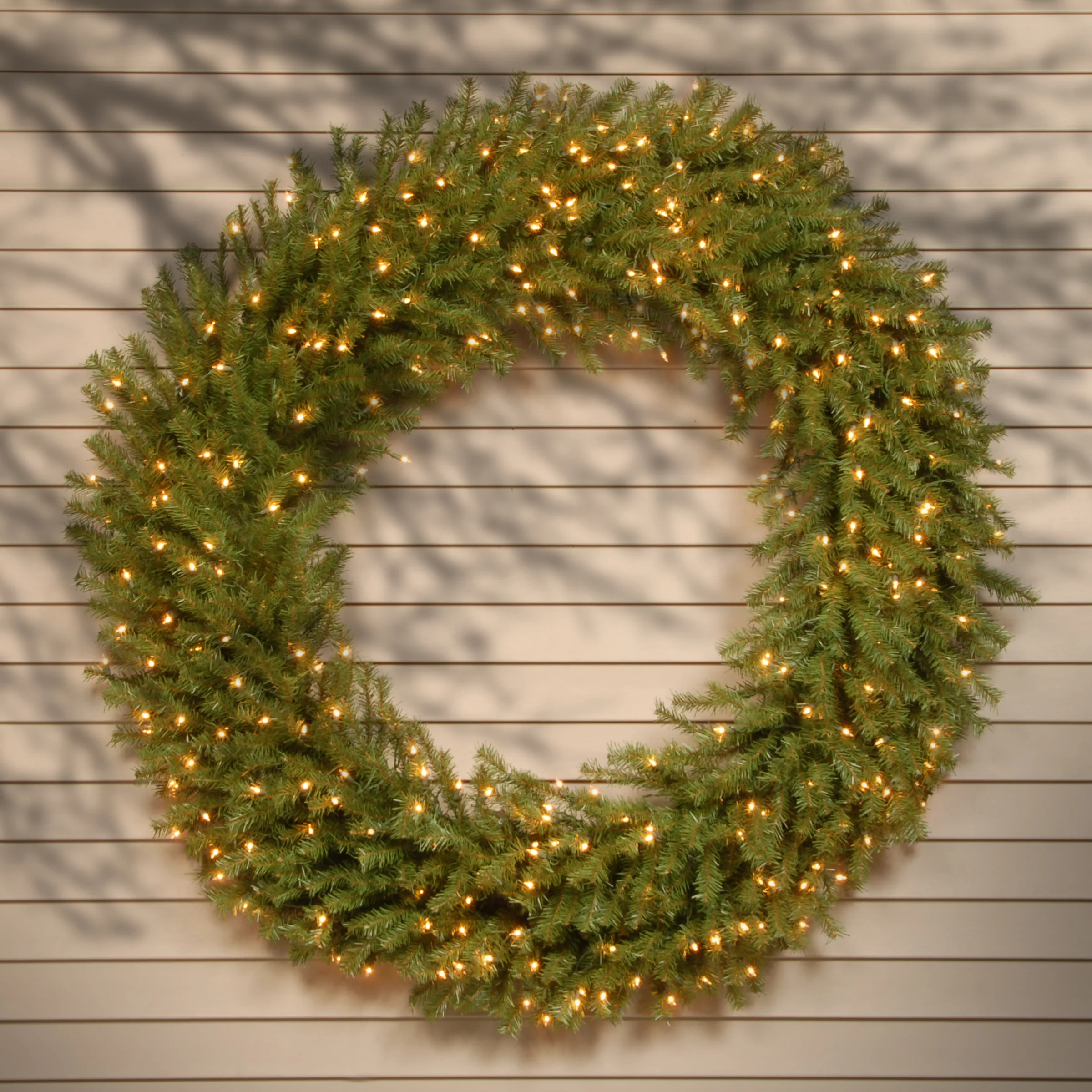 60 in. Pre-Lit Norwood Fir Wreath with Clear Lights, Plug-In - Image 2