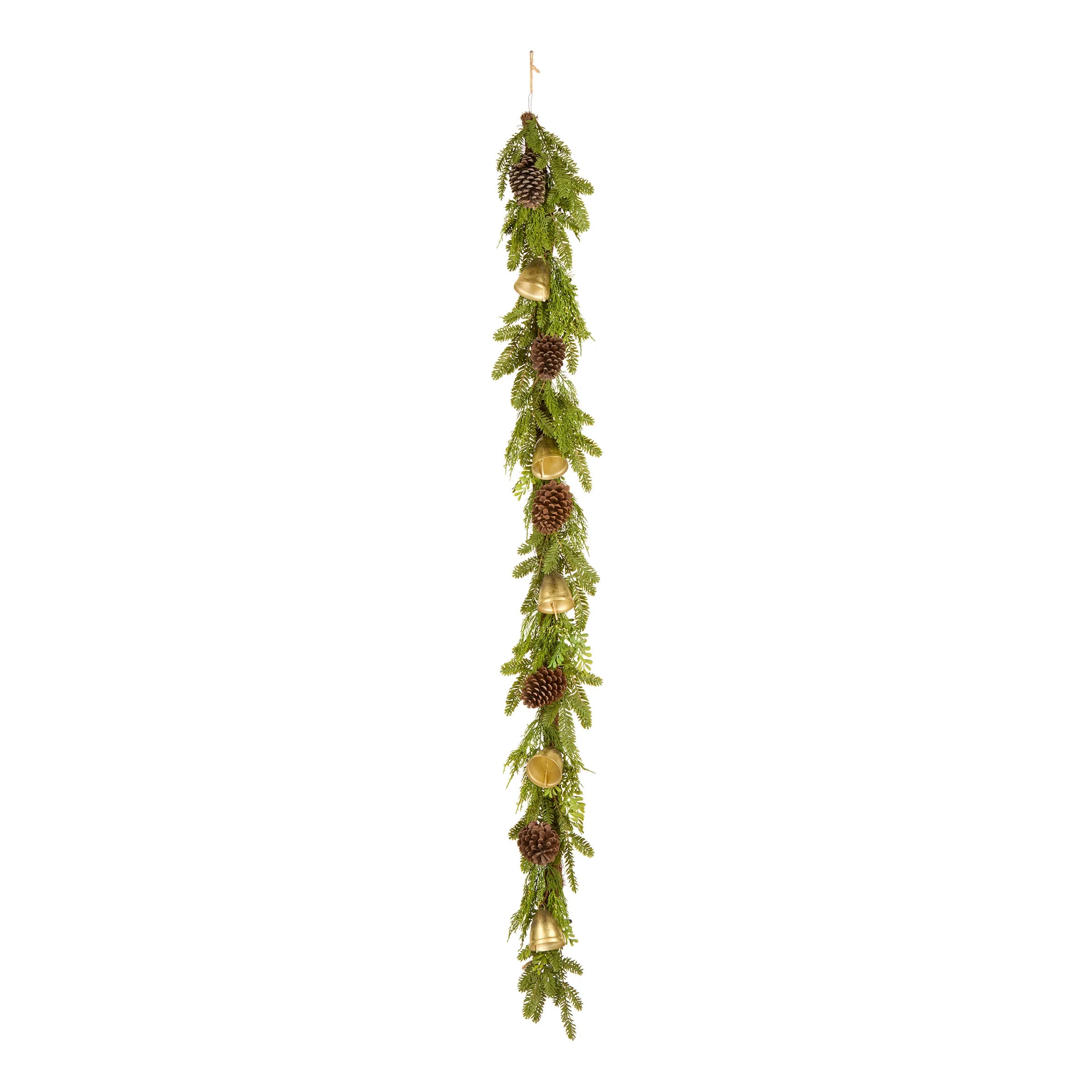 6 ft. Christmas Bells Pine Garland - Image 3