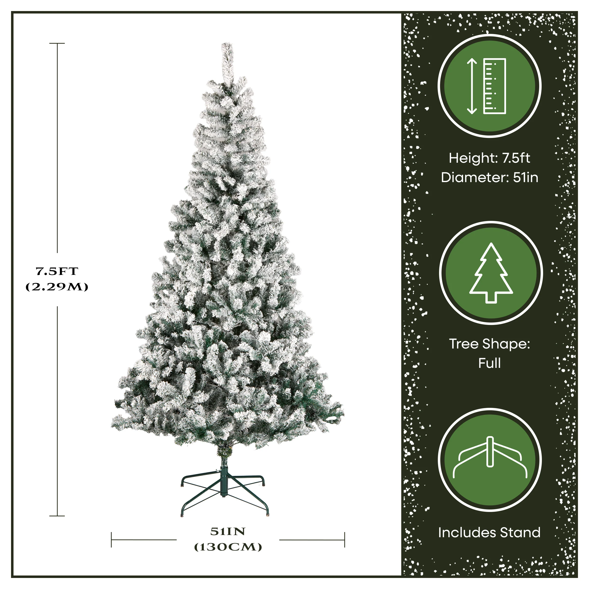 7.5 ft. Acacia Flocked Tree - Image 4